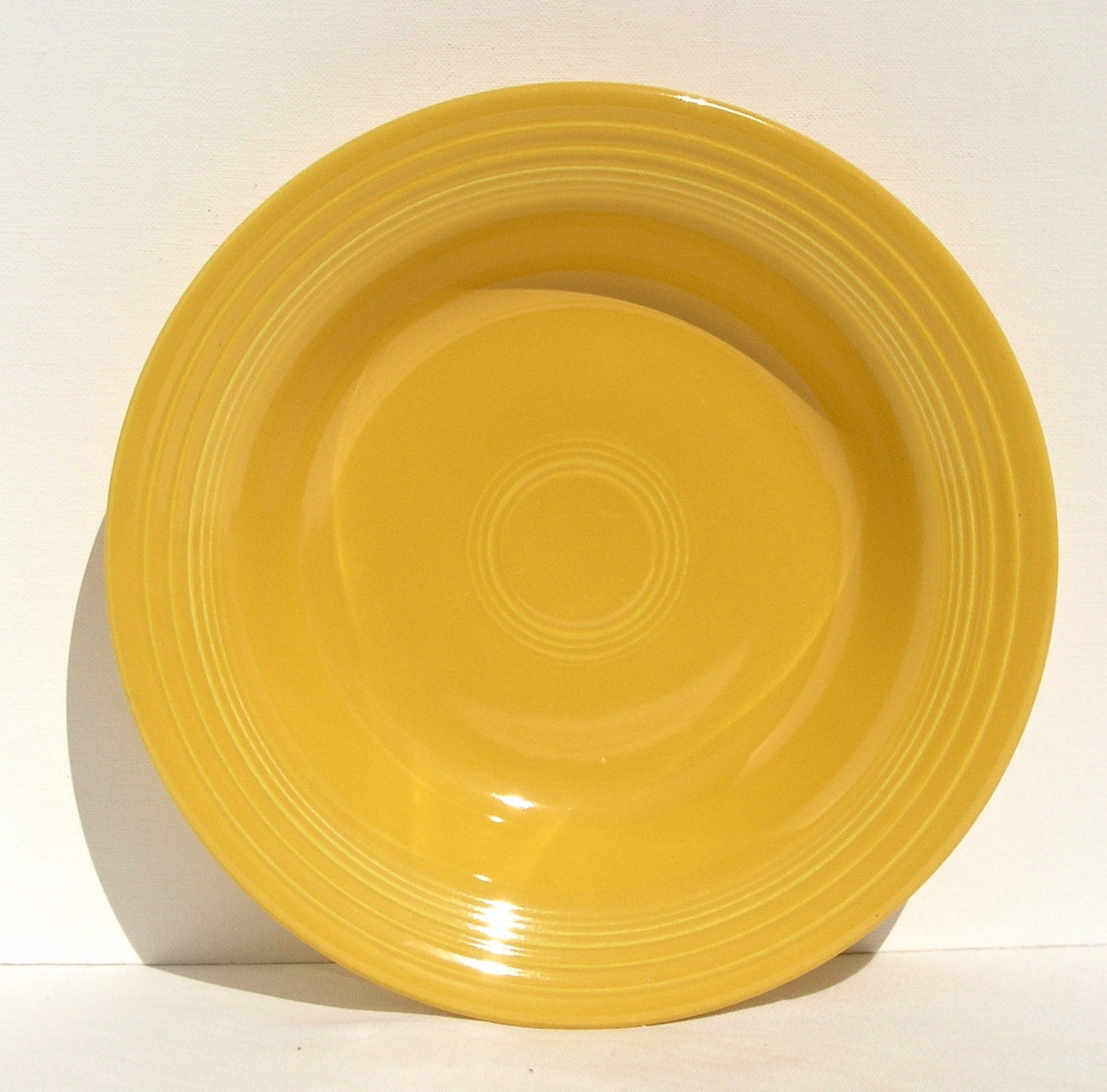 Vintage Fiesta Yellow & Cobalt Blue Deep Plates (3) Original Colors