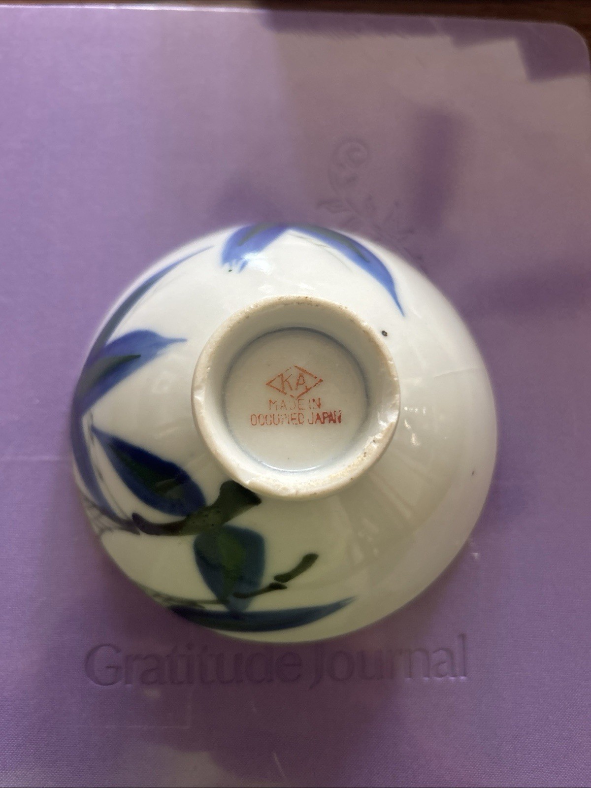 KA Made In OCCUPIED JAPAN Footed Tea Bowl – 4-3/8″ diameter x 2-1/4″
