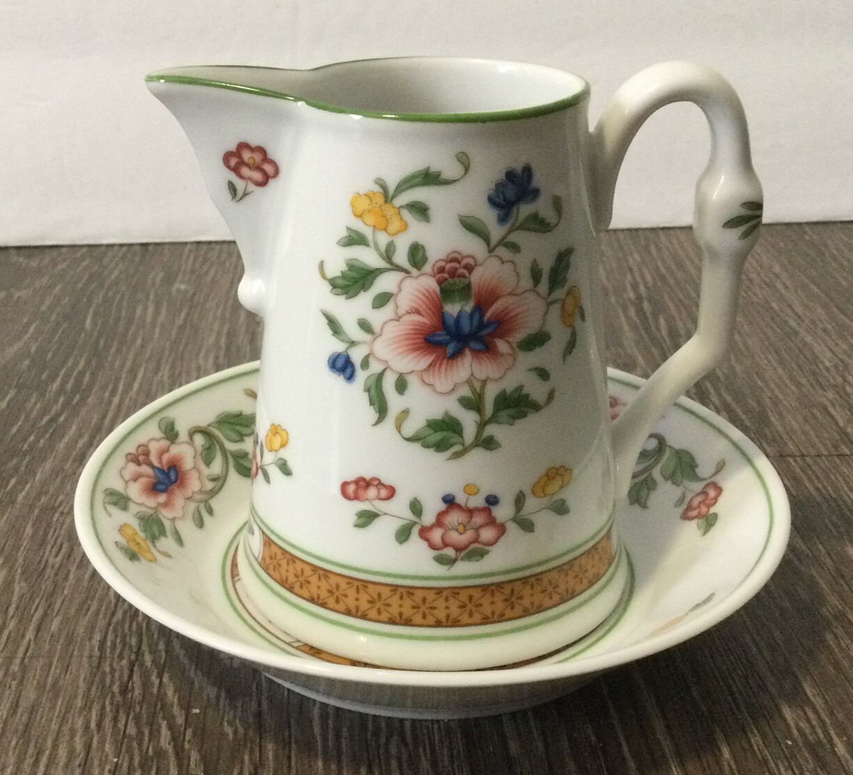Heinrich Germany Creamer And Saucer Parnass Pattern