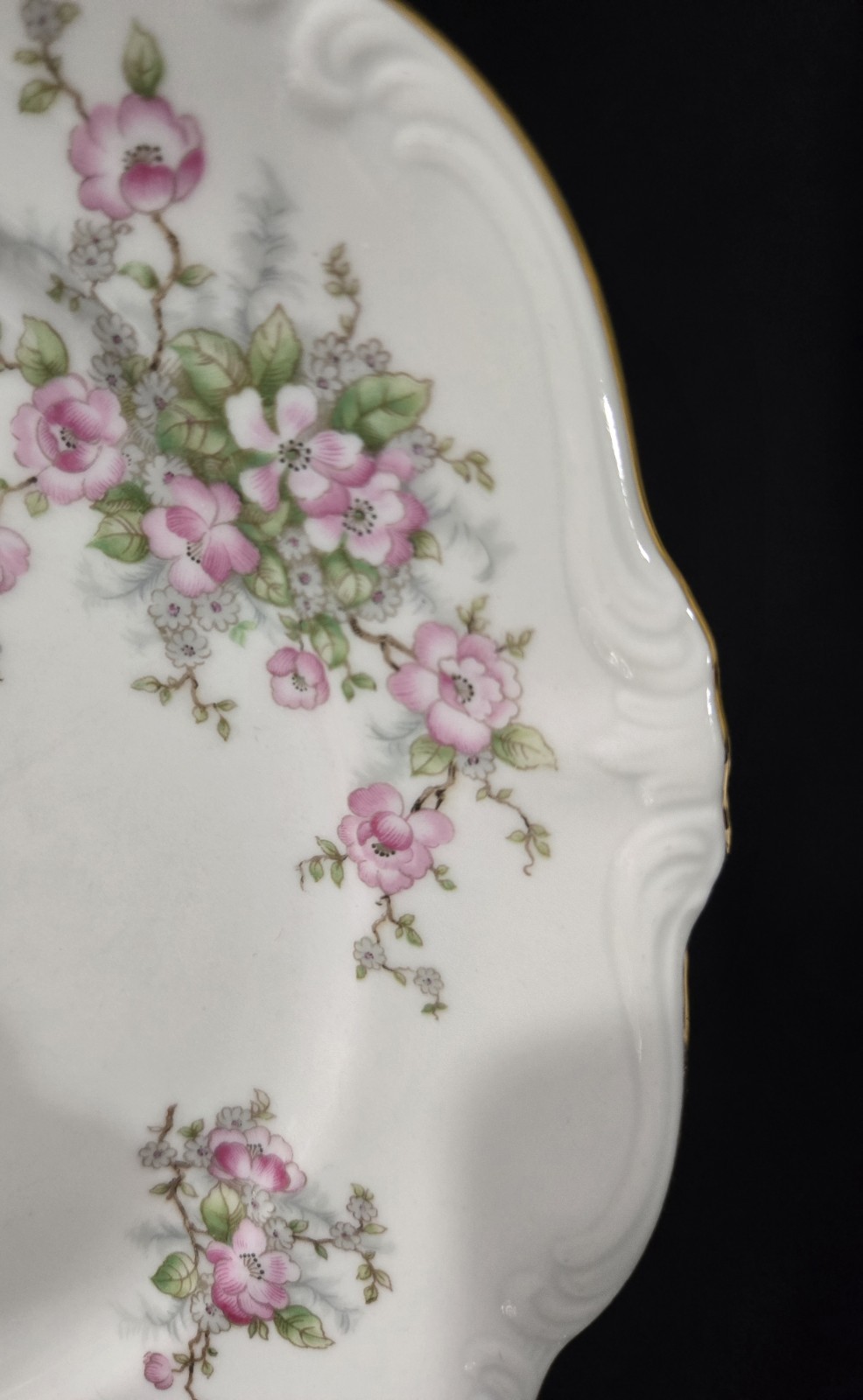 MINT Johann Haviland Bridal Rose Bavaria 2 Salad/snack Plates Pink Roses 7 3/4″