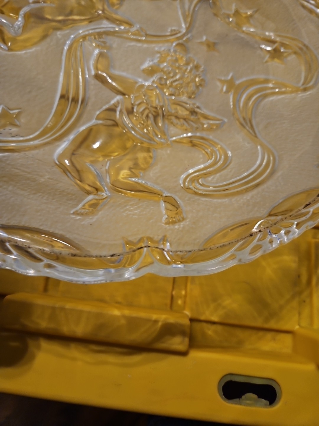 Mikasa Cherubs Serving Platter 15 Inch Angel Clear