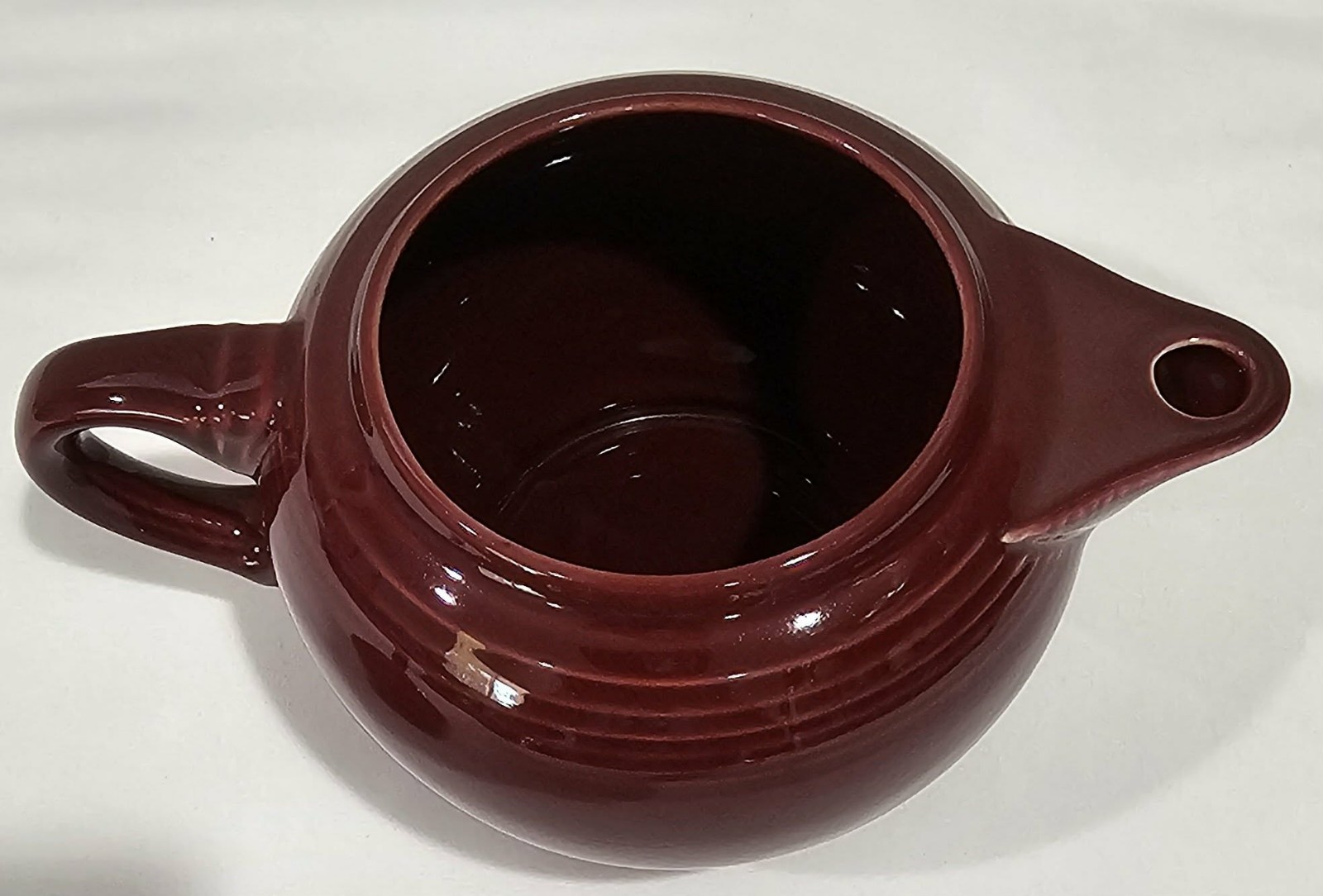 2001 Fiestaware 2 Cup Teapot With Lid Trio Of Hearts Cinnabar Excellent