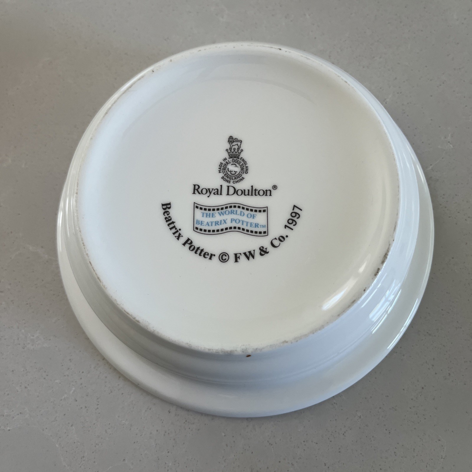 (3) Piece Set Royal Dalton Beatrix Potter Plate And Two Bowls 1997