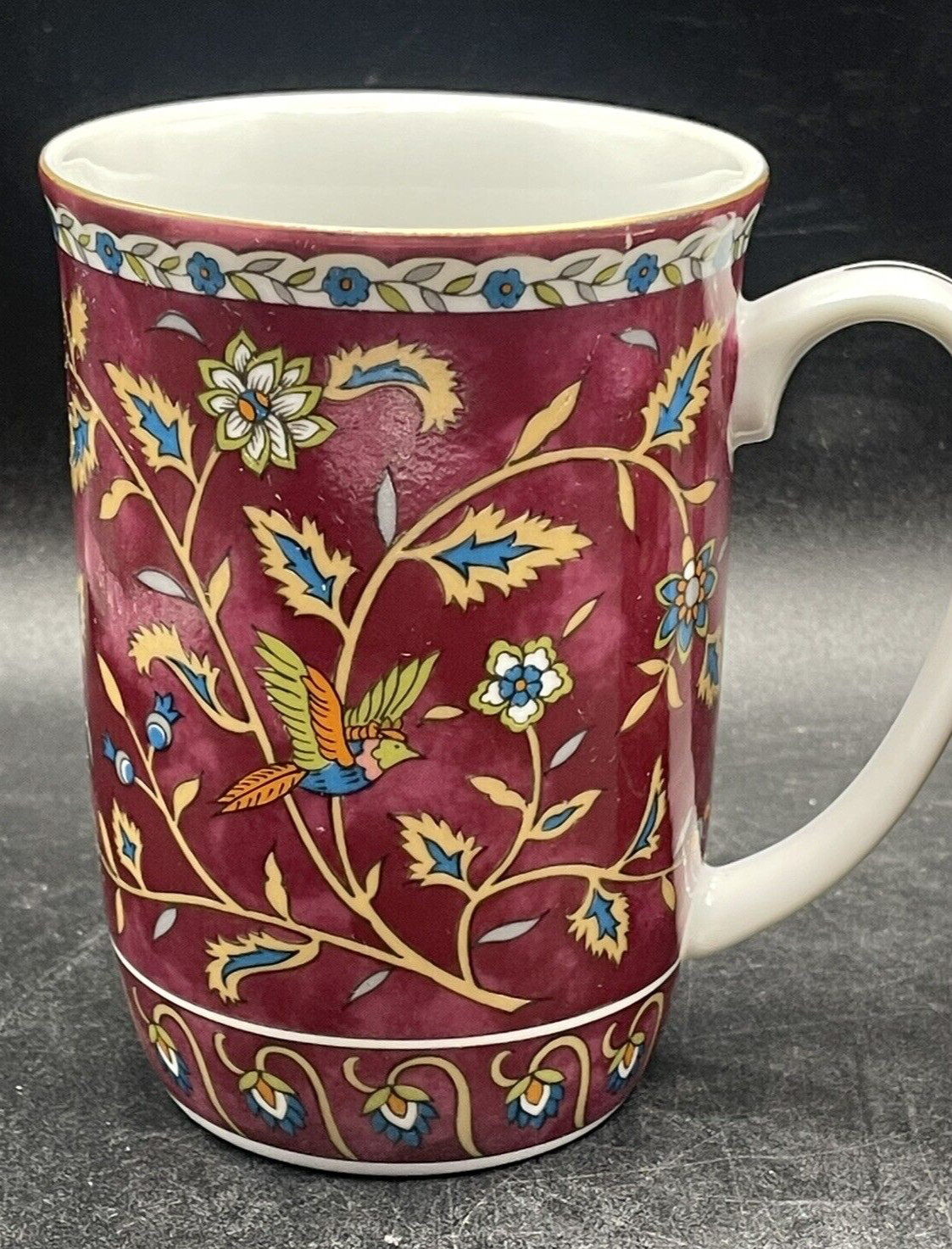 Takahashi Silk Road Hand Decorated Set of 2 Coffee/Tea Cups 1983 San Francisco