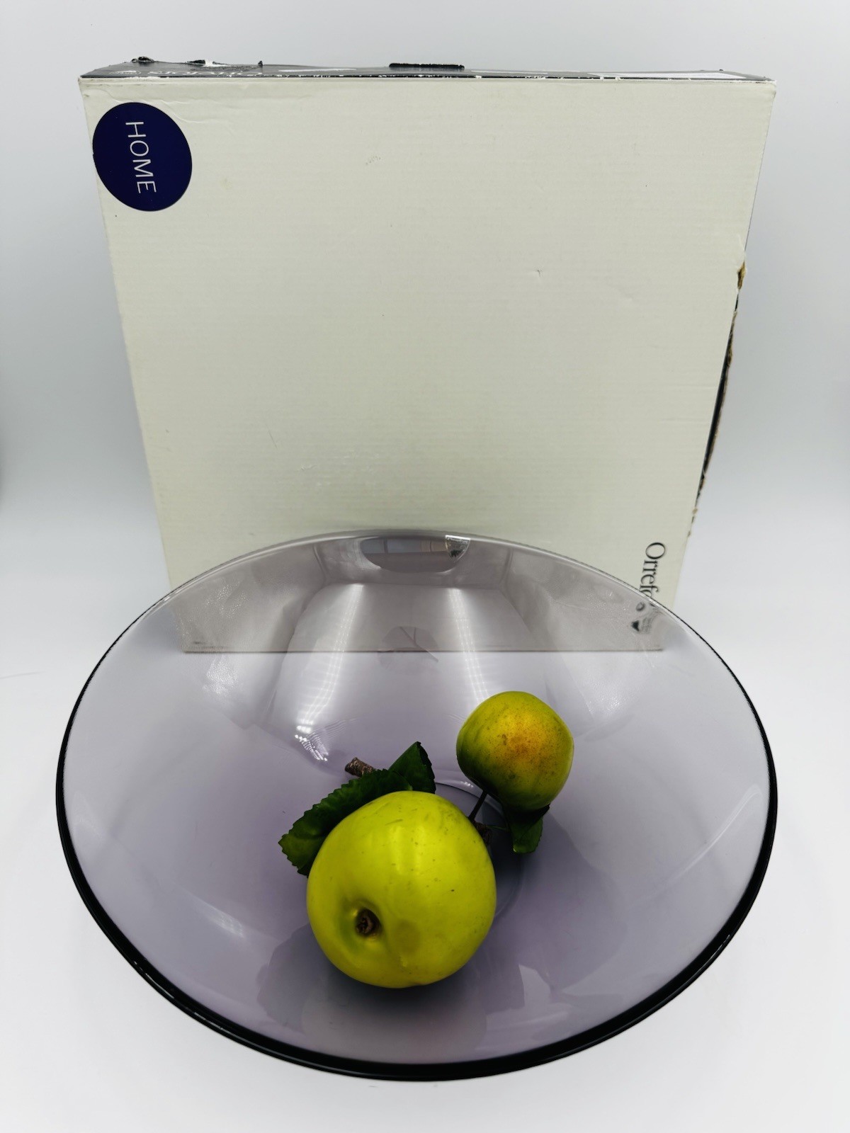 Orrefors Sweden Amethyst / Plum Asymmetrical 10.25” Crystal Bowl – Lena Berstrom