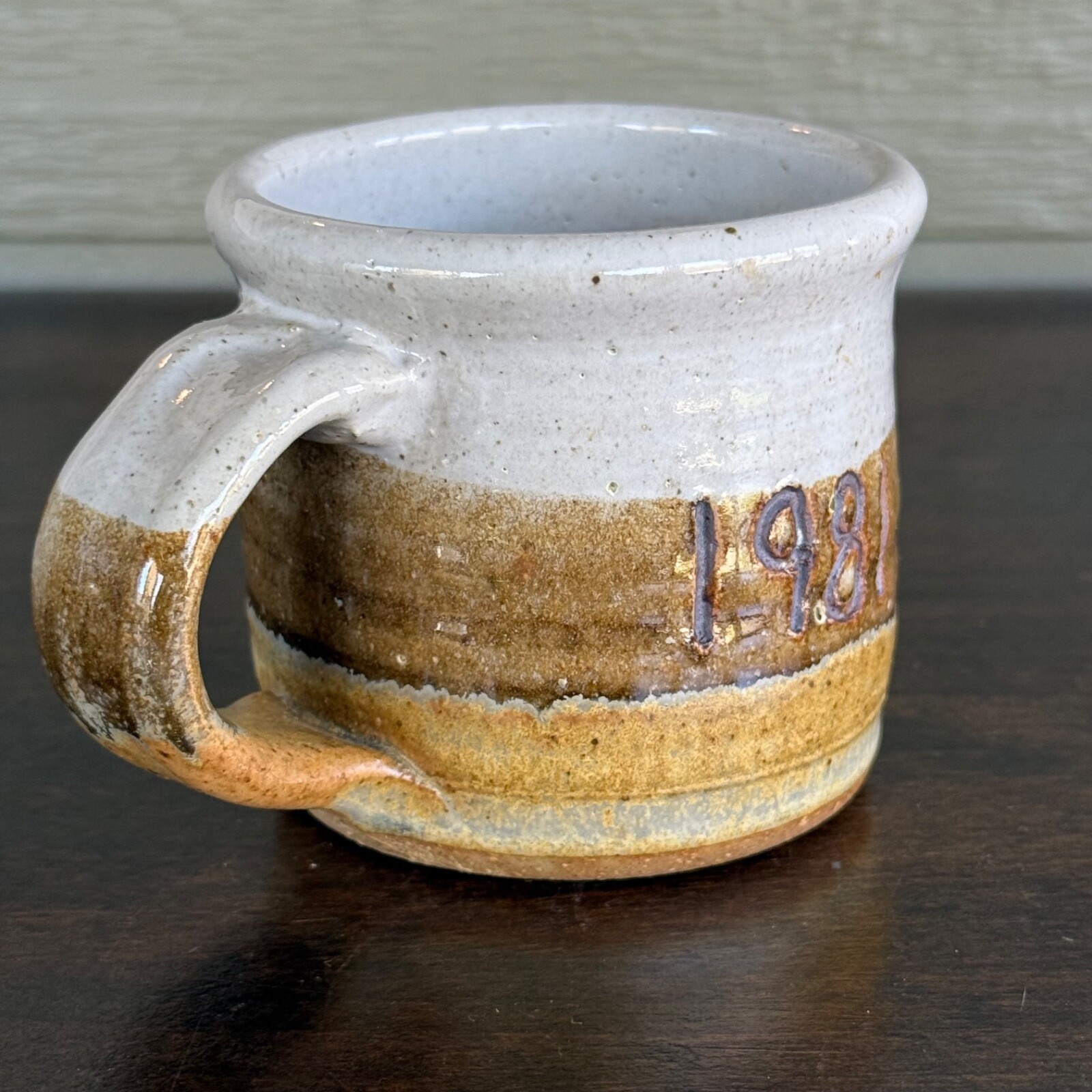 Vintage Barry Jepson Studio Art Pottery Coffee Mug 1981 Beta Sigma Phi Kansas