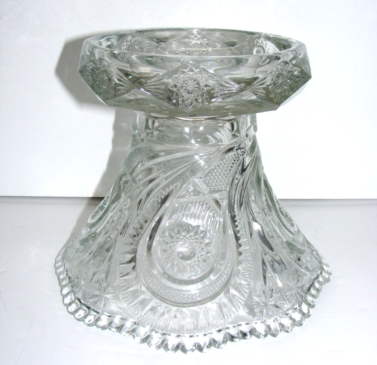 Smith Glass Pinwheel & Stars Design Punch Bowl Stand ONLY