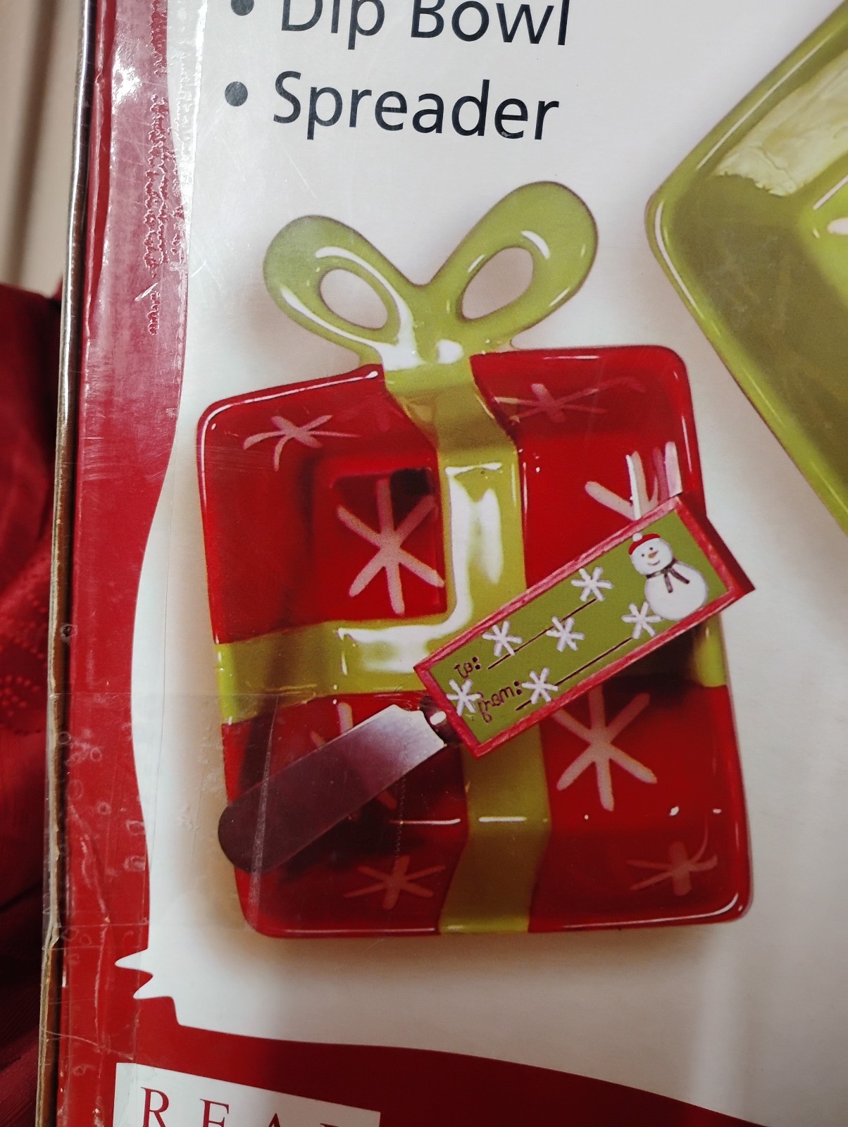 Real Home 3-Piece Handpainted Ceramic Holiday Serving Set New In Box