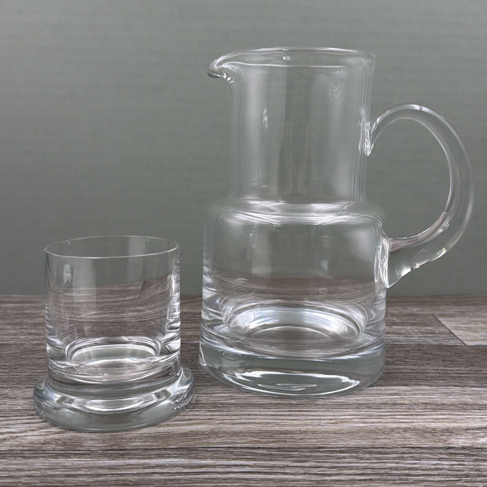 Tiffany & Co Crystal Bedside Water Carafe & Glass Set 6 7/8″ H Excellent