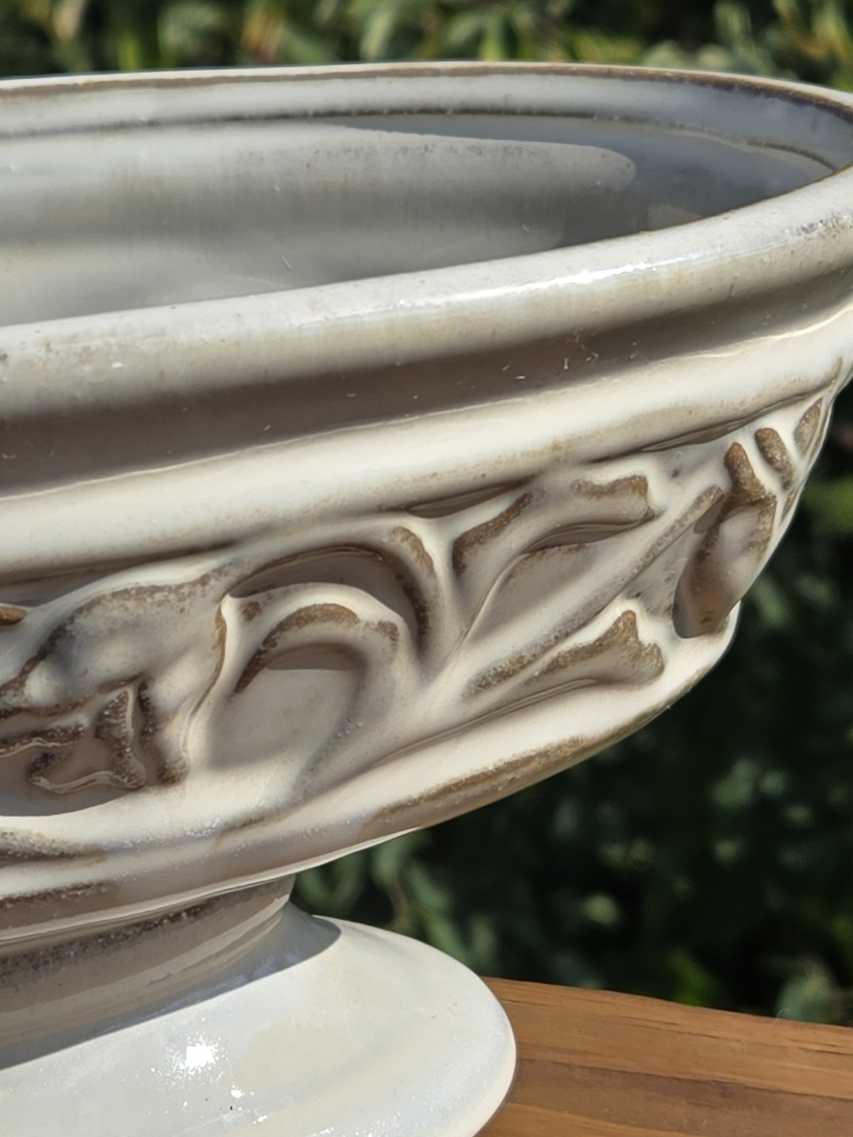 Classic Ceramic Footed Oval Console Bowl MCM