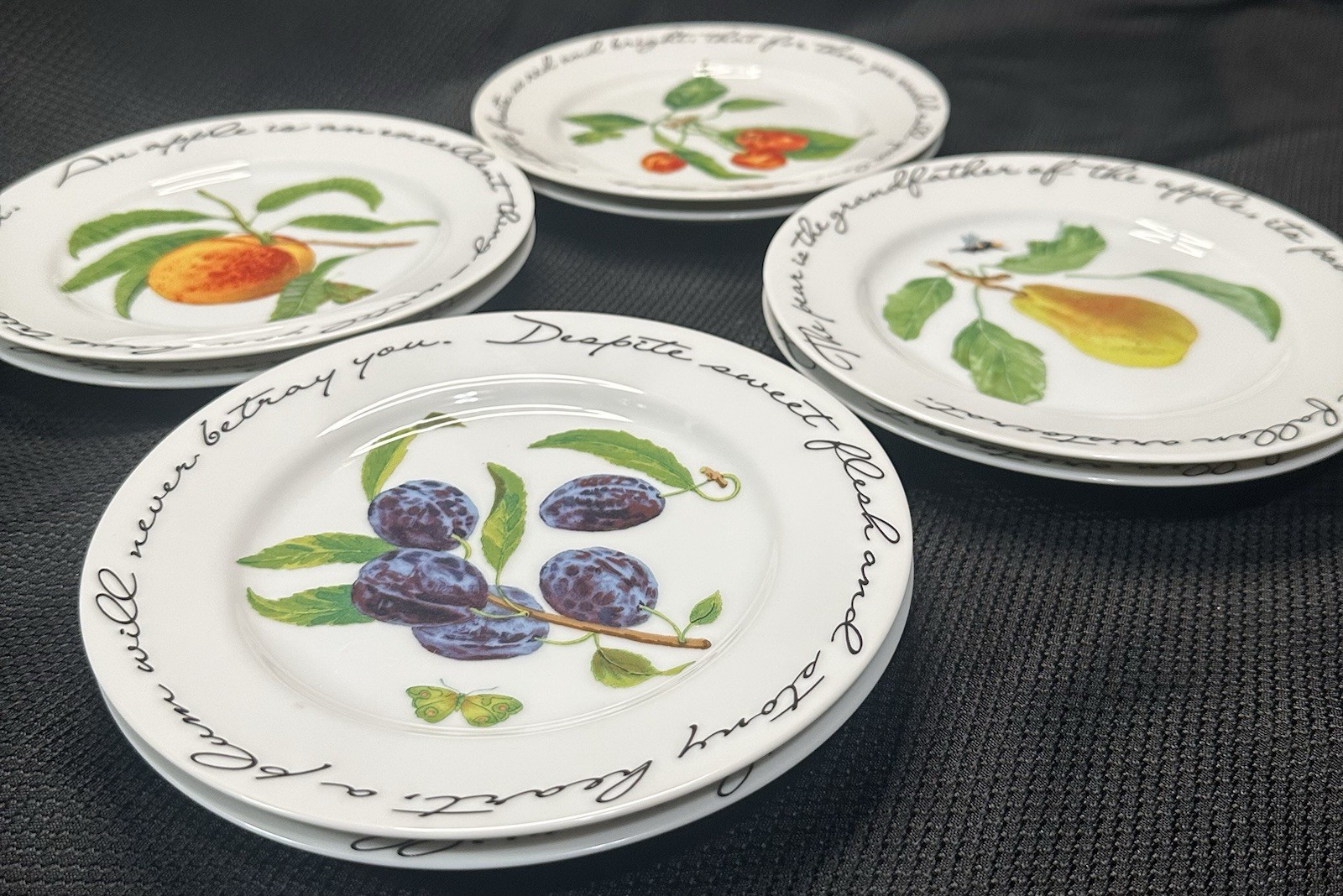 Williams Sonoma Orchard Suite Plates Salad Dessert Snacks Set Of 8 Cottage Core
