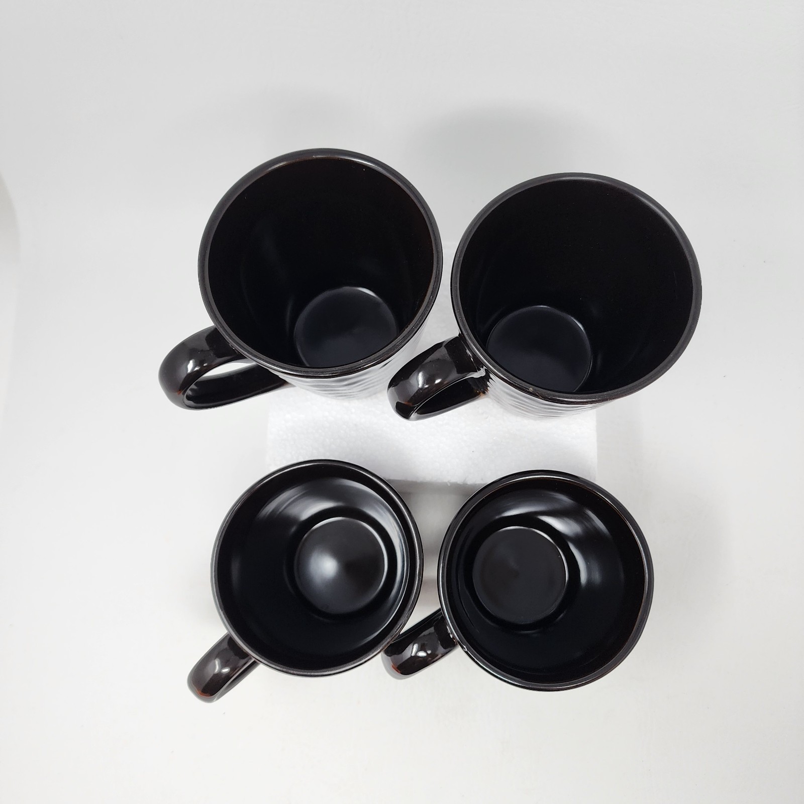 Set of 4 Mikasa Gourmet Basics Stoneware Coffee Tea Mugs Gallatin 16oz Brown