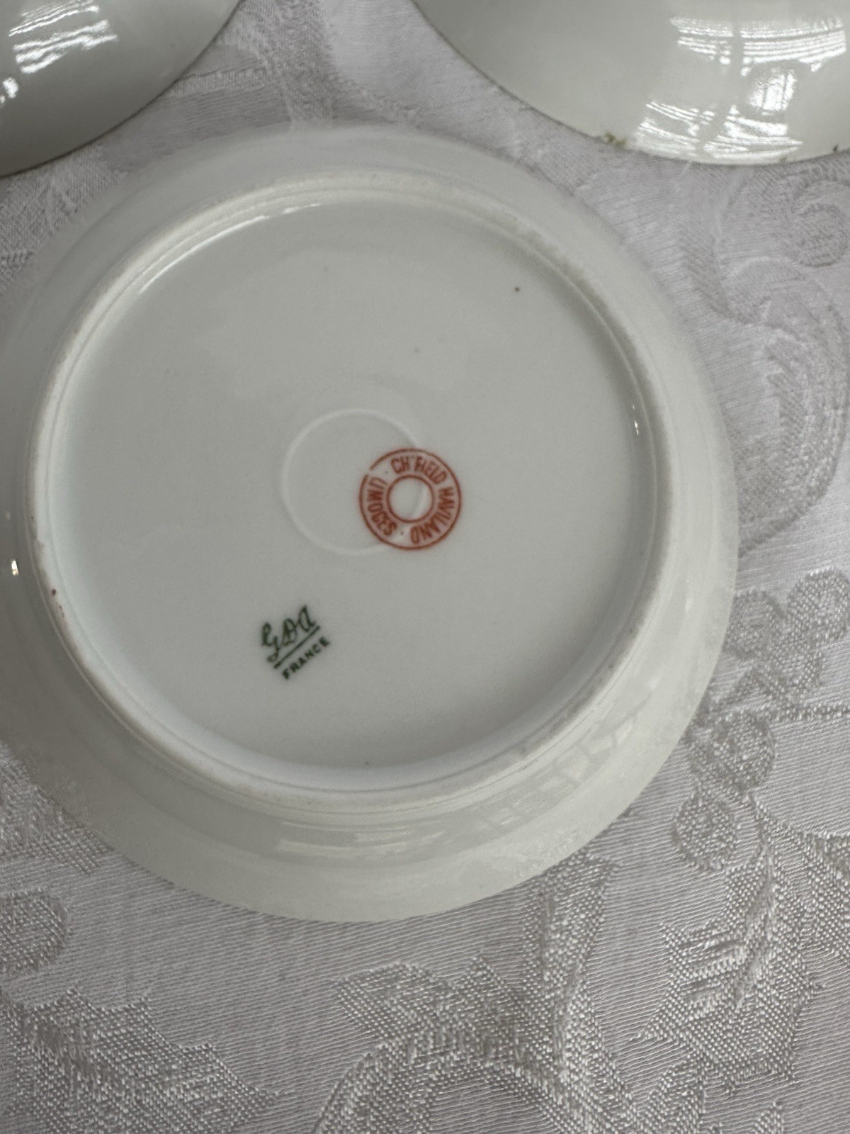 8 Charles Field Haviland Limoges 5” Berry Bowls W/Pink Floral Sprays