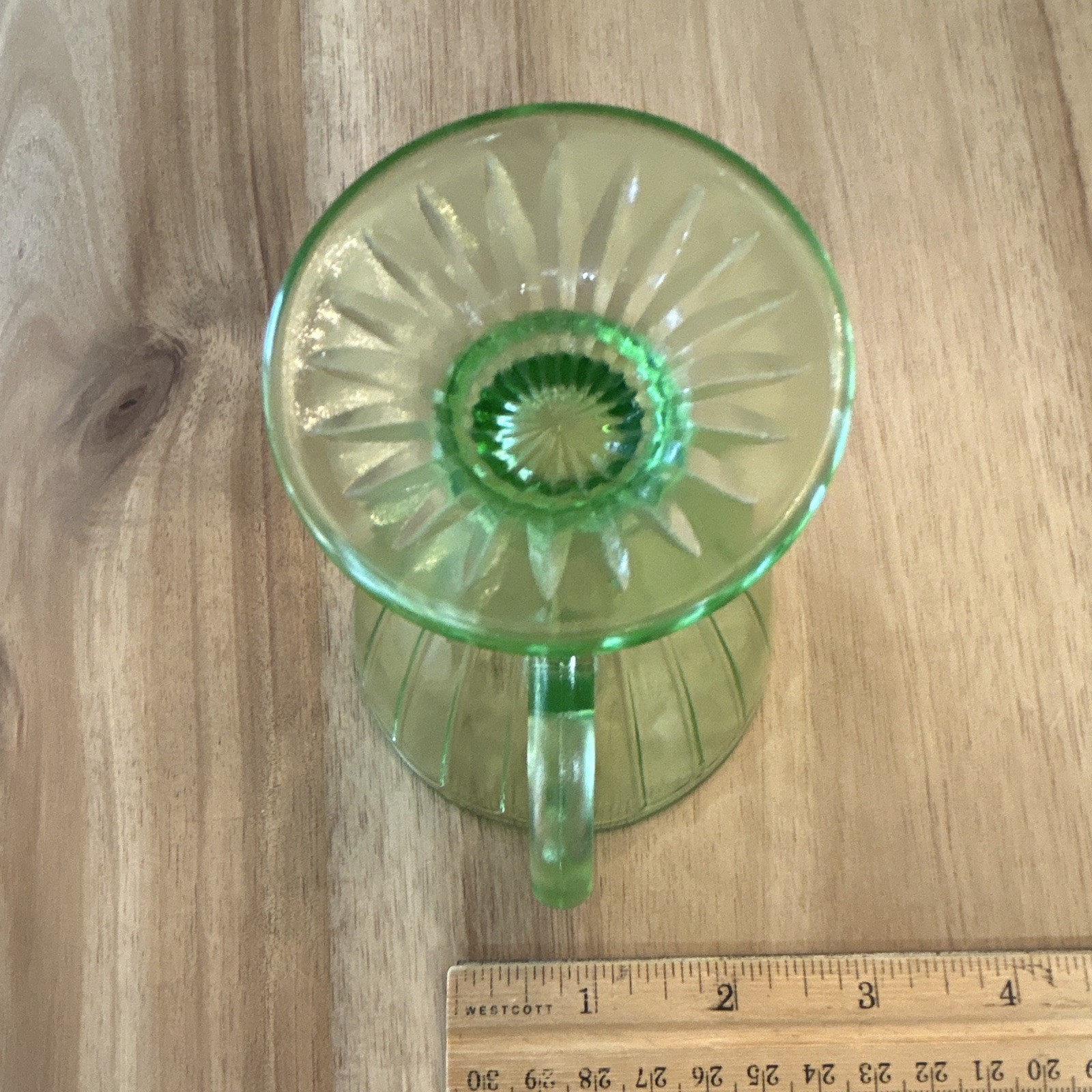 Vintage uranium Creamer Pitcher with Handle, 8 oz, 5.5in x 3.5in