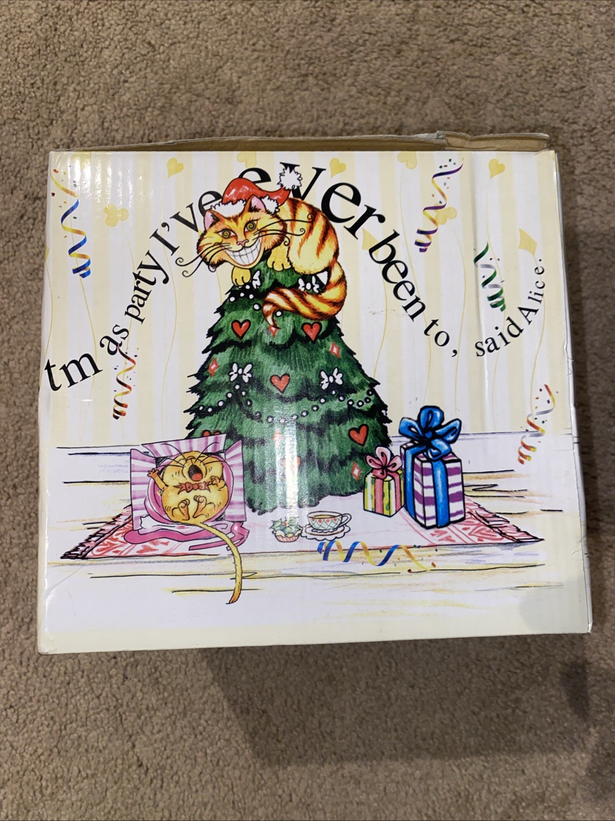 Alice in Wonderland Christmas Tea Party Teapot by Paul Cardew Tweedle Dee Lid