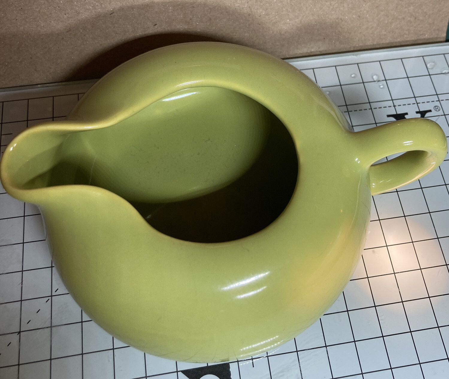 VTG CA Malibu Modern Pottery- Hollydale Chartreuse Creamer