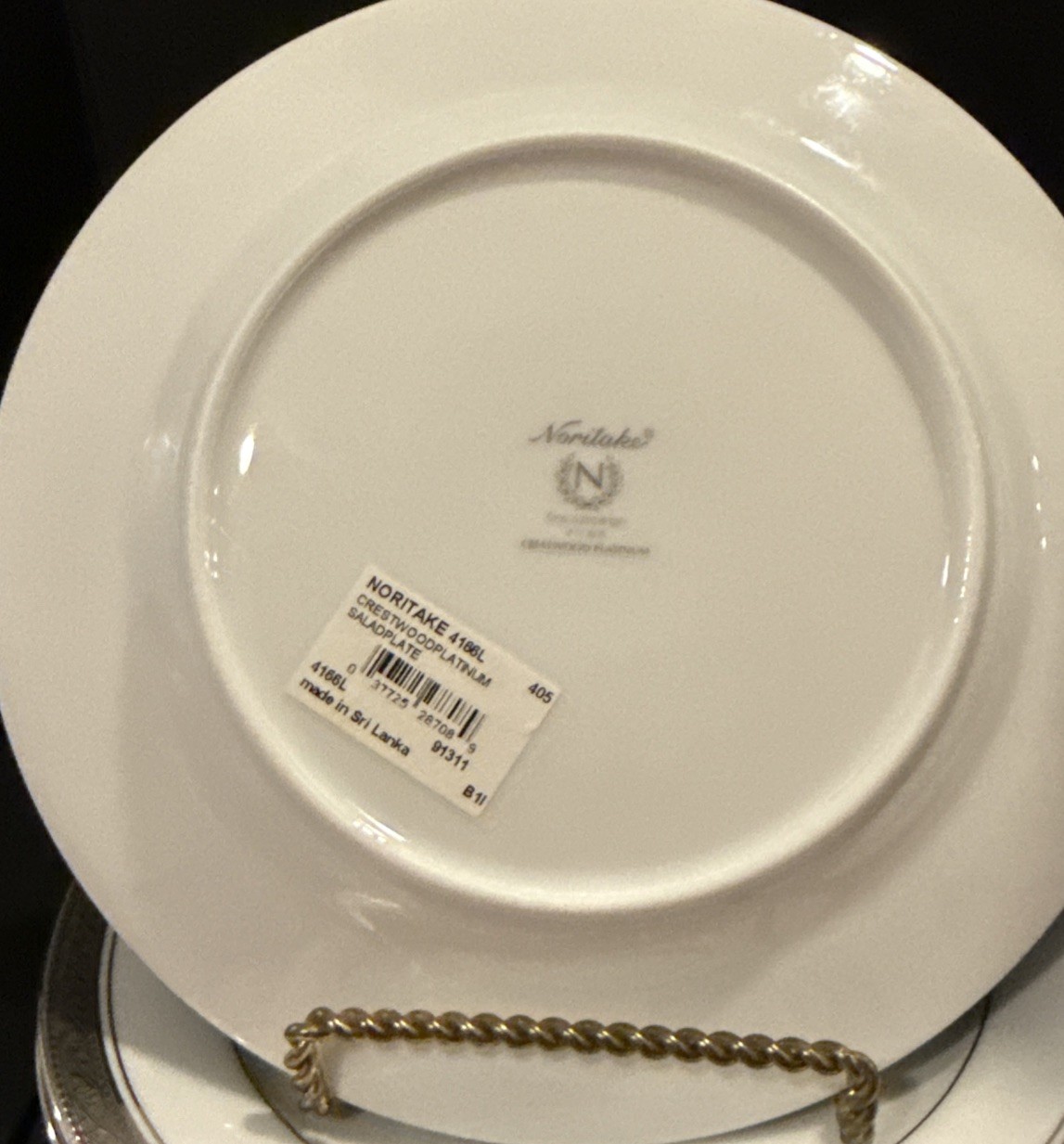 Noritake Crestwood Platinum Salad Plates Plate 8 Inch Set Of 5 NEW Wedding Party