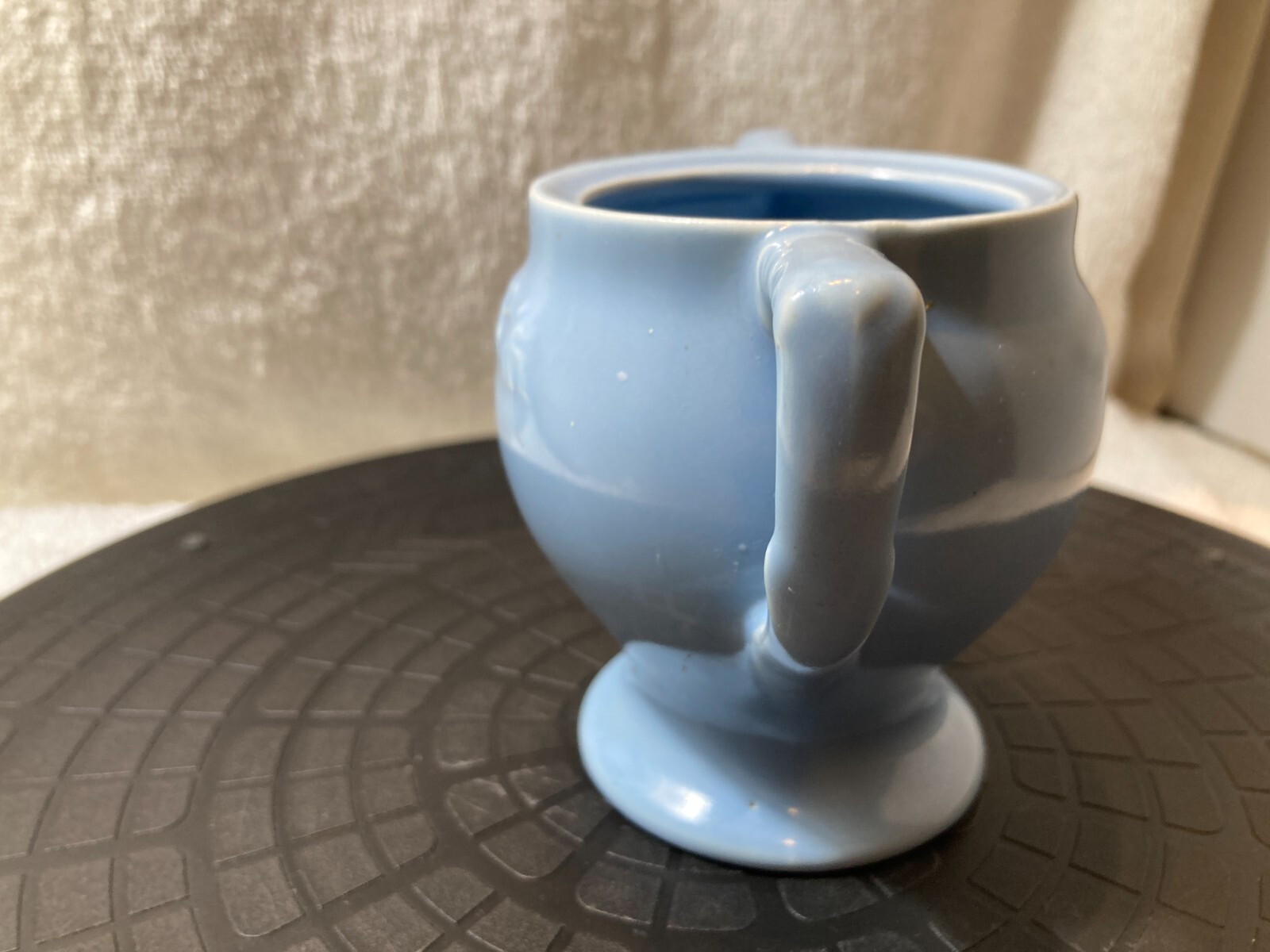 Del Coronado California Pottery Blue Hollydale Grape Sugar Bowl No Lid