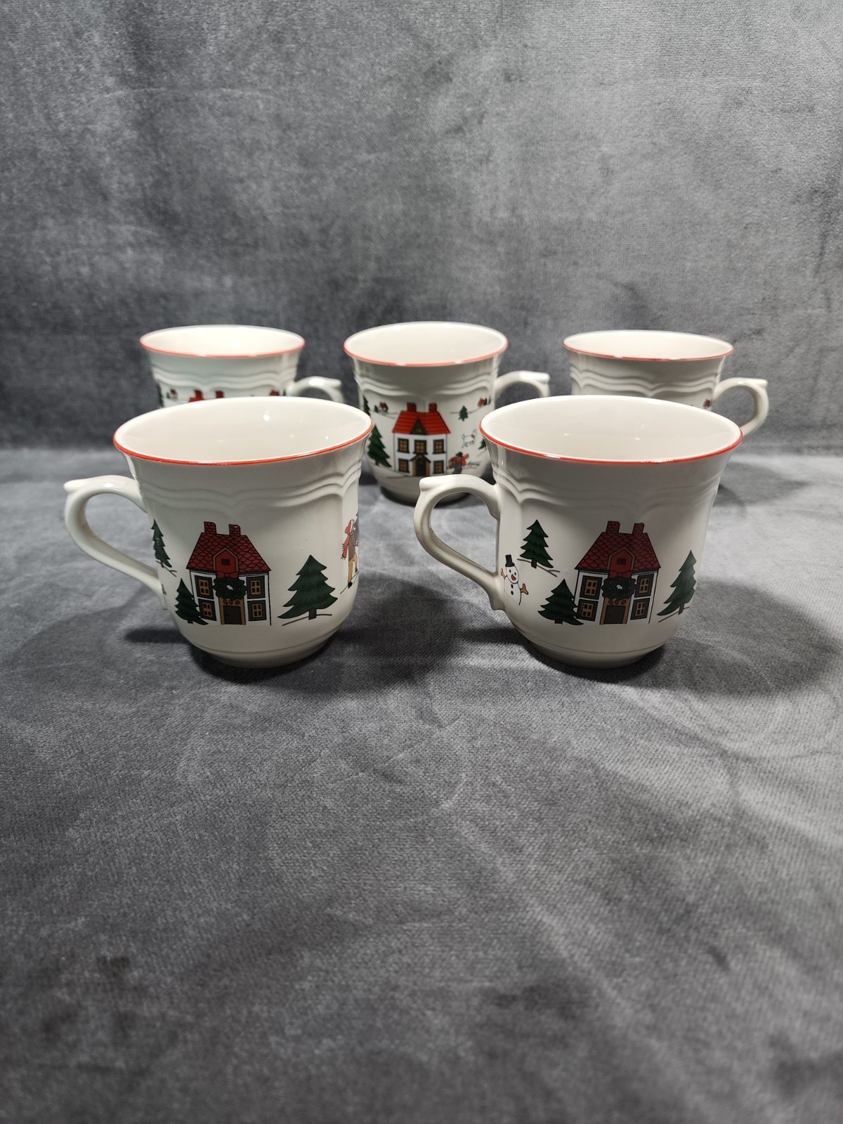 Vtg Jamestown China Action THE JOY OF CHRISTMAS Dinner Plates/Bowls/Cups/15 pcs