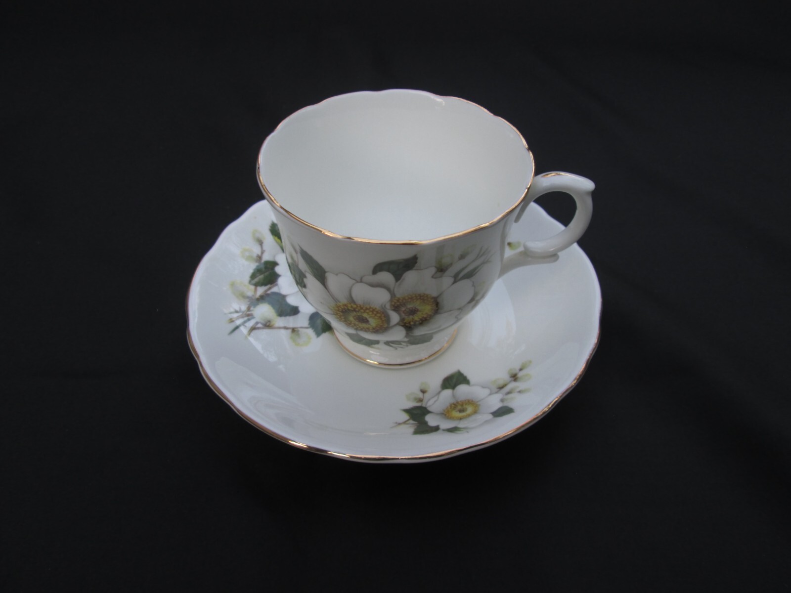 Tea Cup And Saucer, Fine Bone China, Crown Staffordshire England