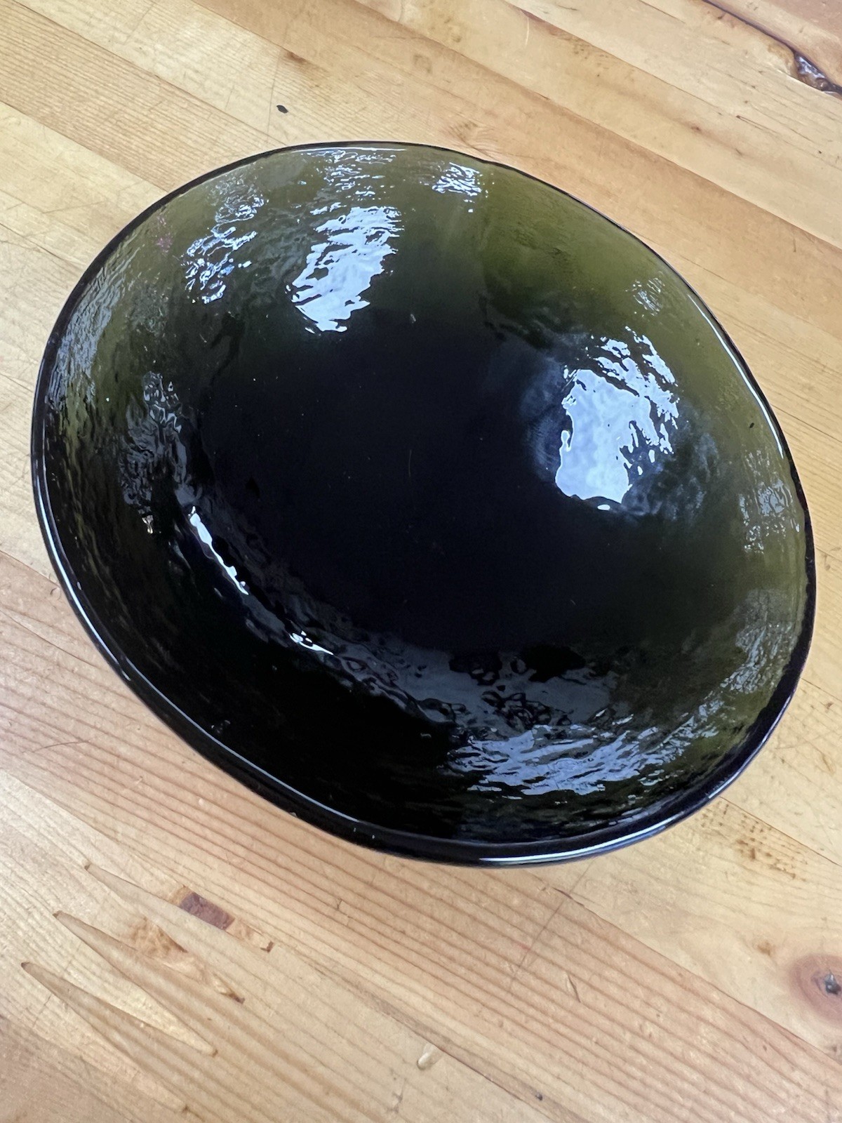 Hudson Beach Recycled Glass Dark Green 4” Bowl