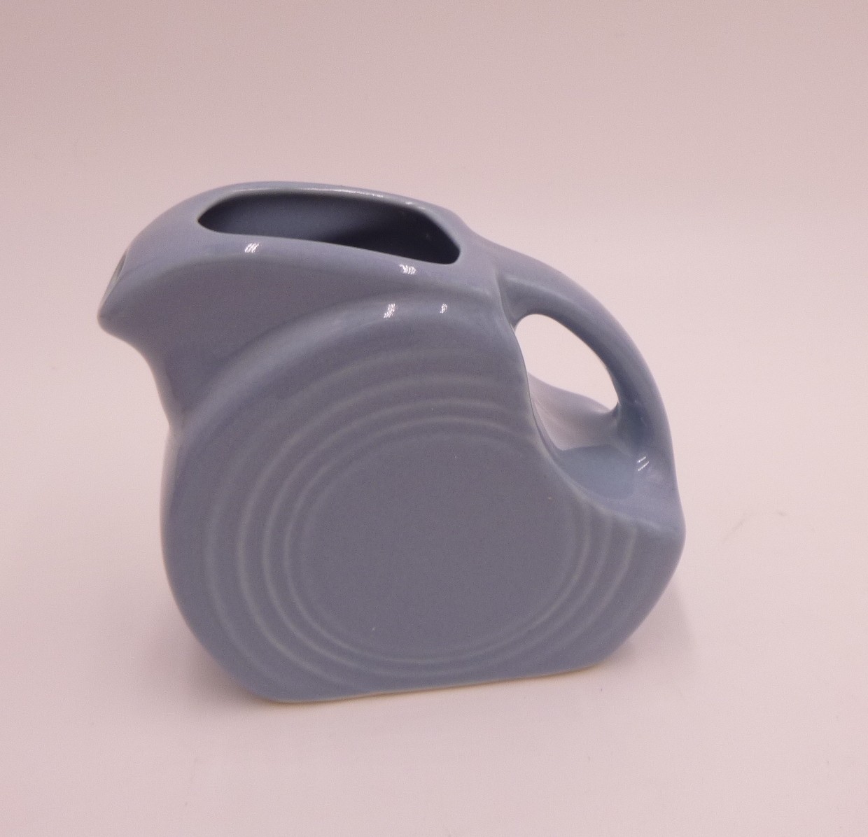 Fiesta Mini Disc Disk Pitcher Blue Fiestaware Small Creamer Syrup