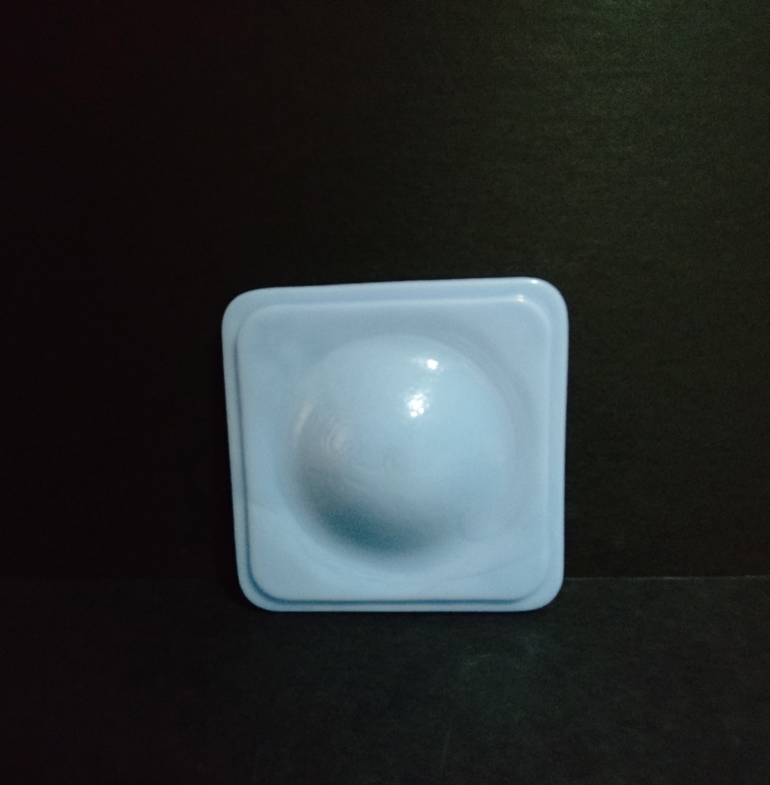 Jeannette Glass Delphite Blue Square Refrigerator Covered Dish Vintage