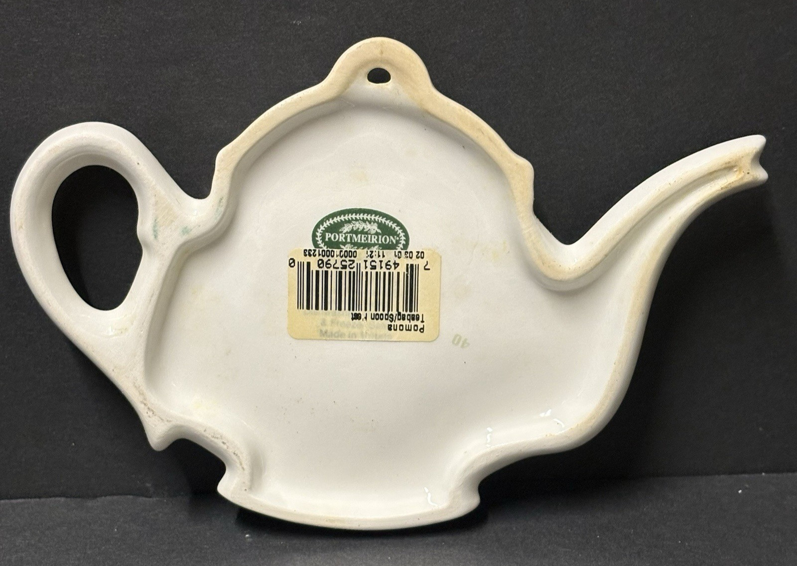 Portmeirion Pomona “Grimwood’s Royal George Peach” Teabag/Spoon Rest Teapot