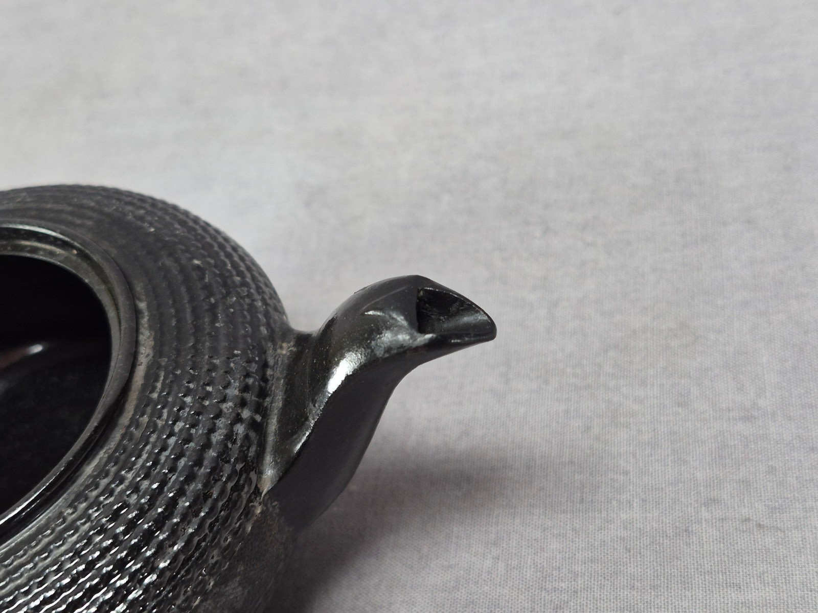 Antique British Egyptian Black Glazed Basalt Small Teapot Circa 1810-1830