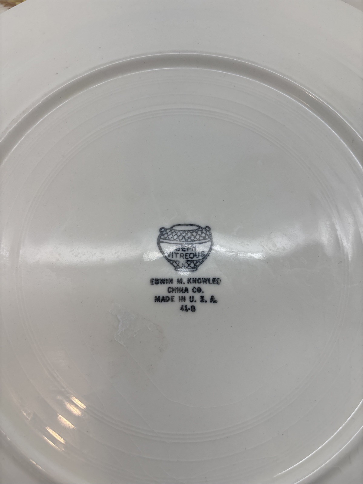 Edwin Knowles China GOLDEN WHEAT set of 6 Dinner Plates 9 7/8″ Vintage EUC