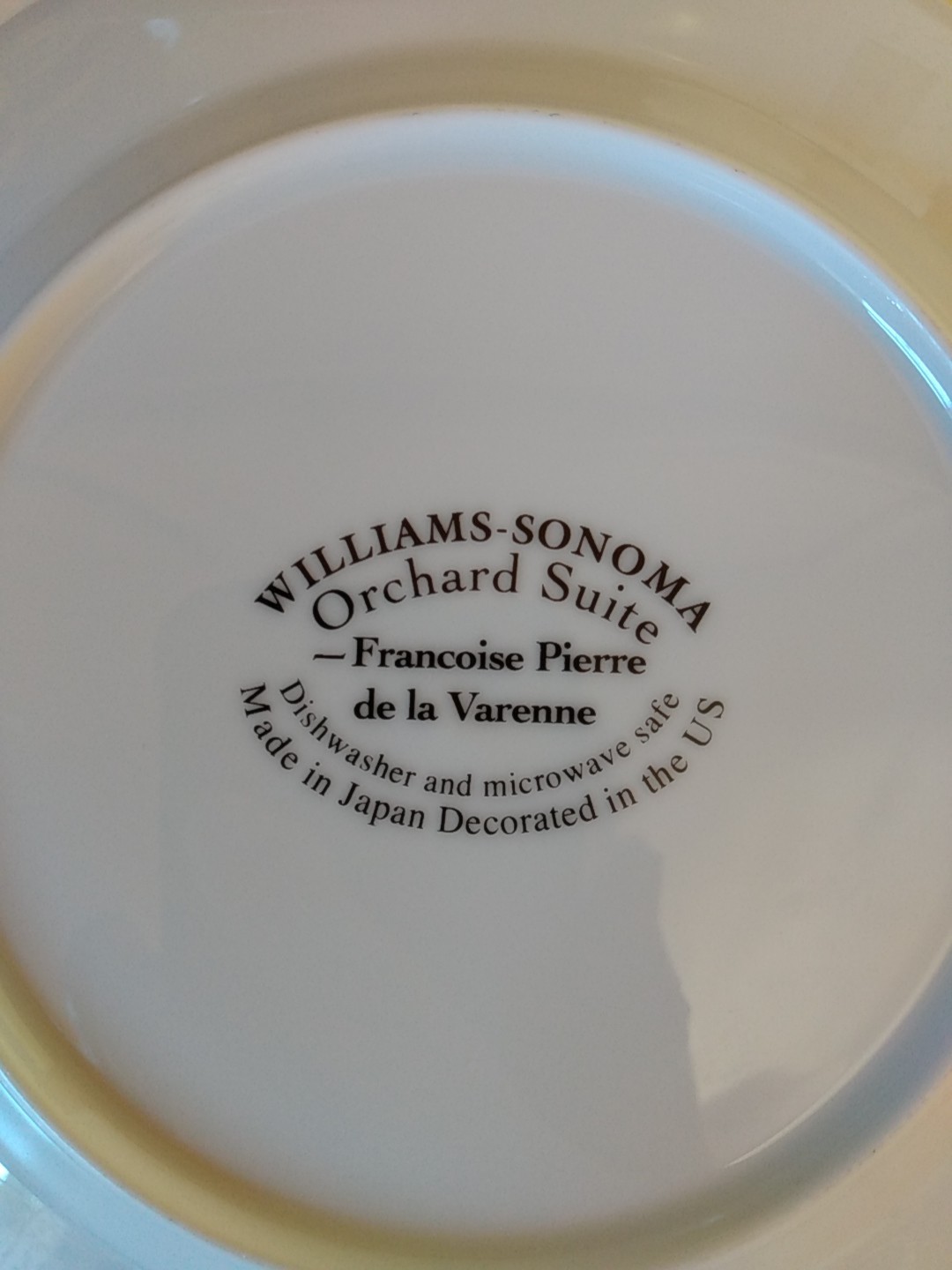 William Sonoma Orchard Suite Collection 4 Salad Plates