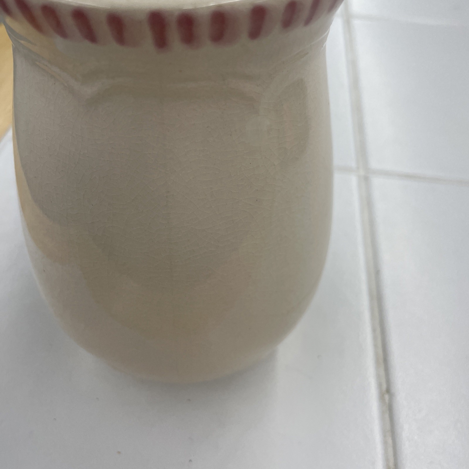 CANISTER-Home &Garden Party Stoneware Canister 9”w/ Lid