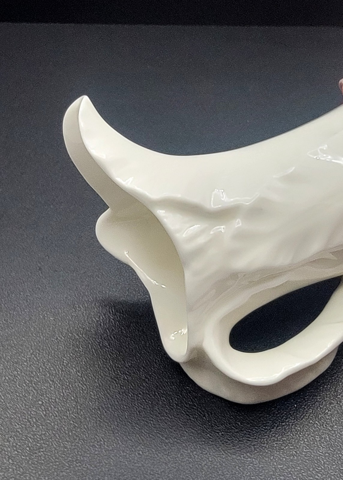 Royal Worcester Fern Leaves Pattern Bone China Vintage Asymmetrical Creamer