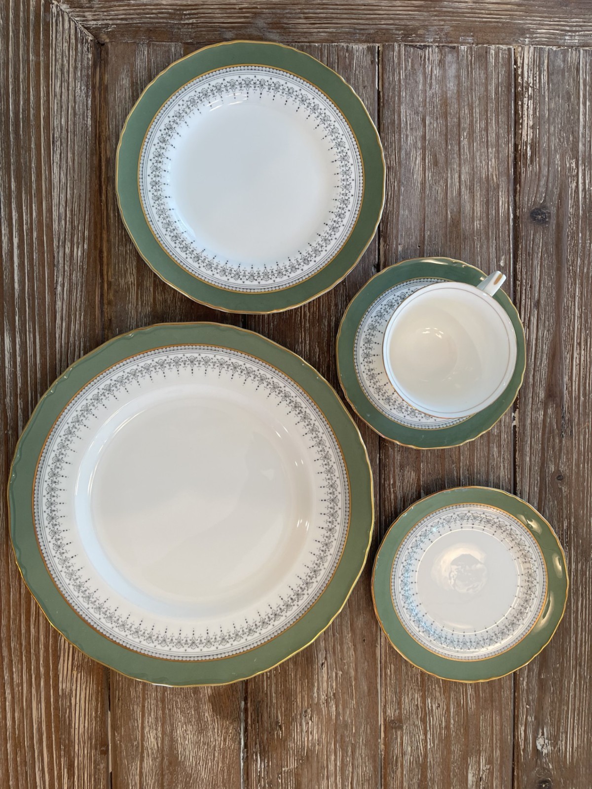 Royal Worcester Regency Green & Gray 22kt Trim Replacement Pick Your Piece