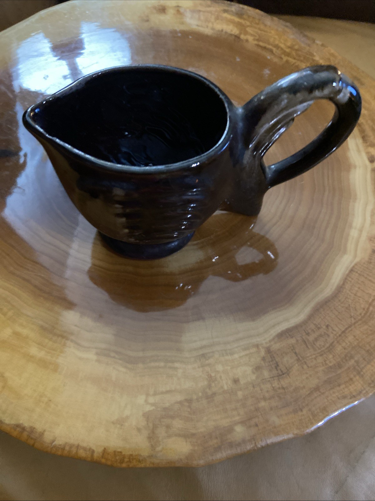Vintage Drip Glaze Bird Shape Pottery Pitcher/Creamer