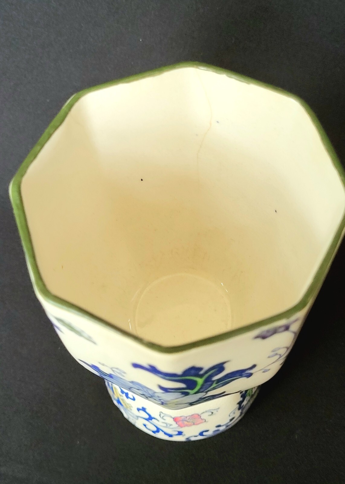 Antique Royal Doulton Burslem NANKIN Floral Porcelain Double Cup England c1900