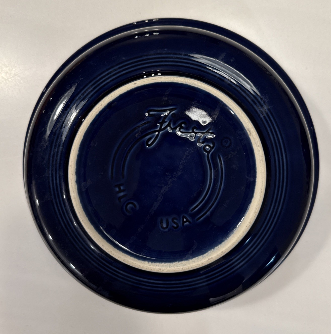 Fiestaware Cobalt Blue Large Serving Bowl 10 & 1/2 X 3 Inches