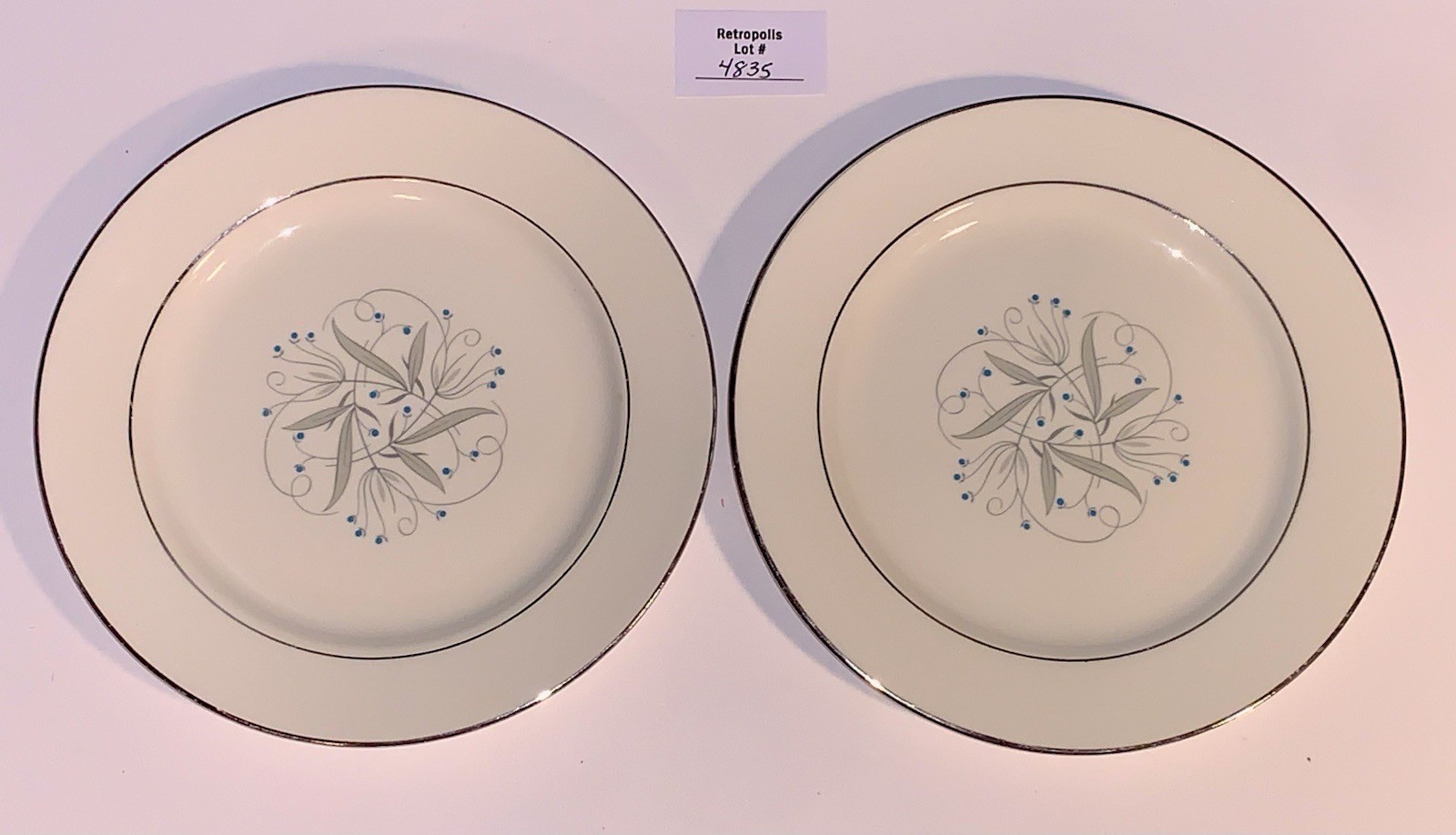 Pair of Homer Laughlin Celeste Salad Plates 7.25″ Vintage
