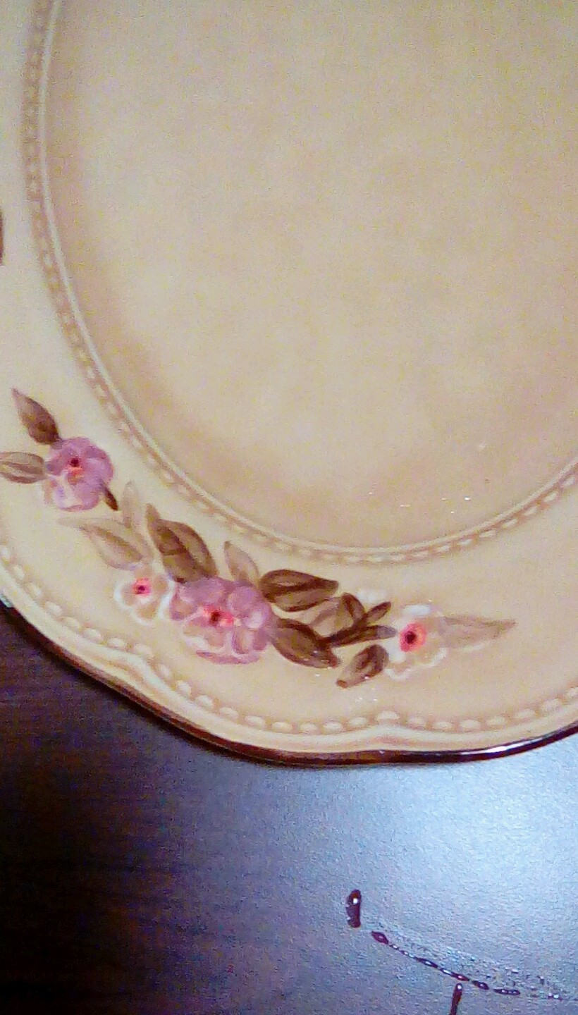 Excellent Franciscan Rosette China Dinner Platter 13×10 1/8″ inches pattern