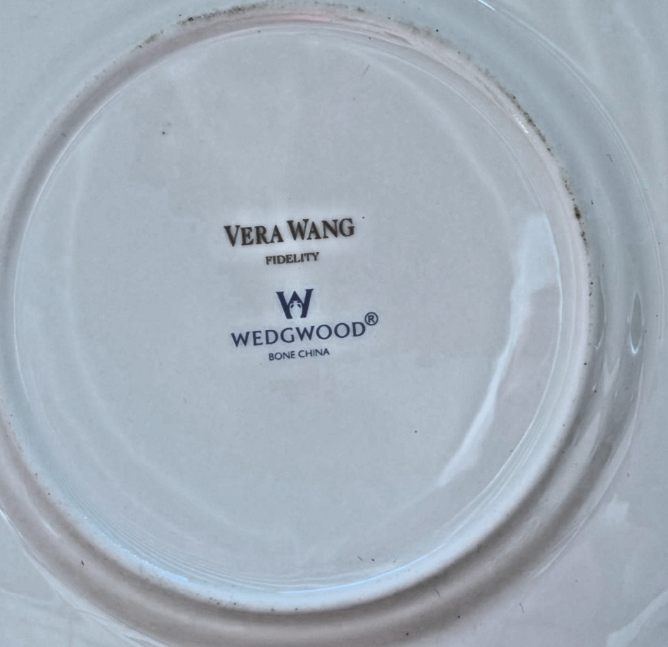 Vera Wang Fidelity Wedgwood Bread and Butter Plate Bone China Platinum Trim