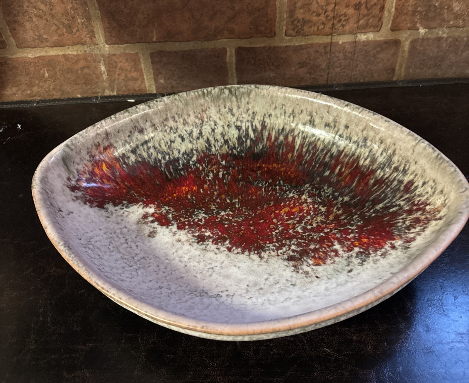 Karlsruhe Majolica Bowl 7603 Friedgard Glatzle Design 1970’s Excellent