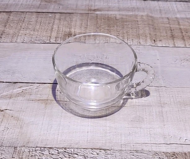 Set Of 4 Vintage Homestead Snack Plates & Cups Federal Glass In Original Box