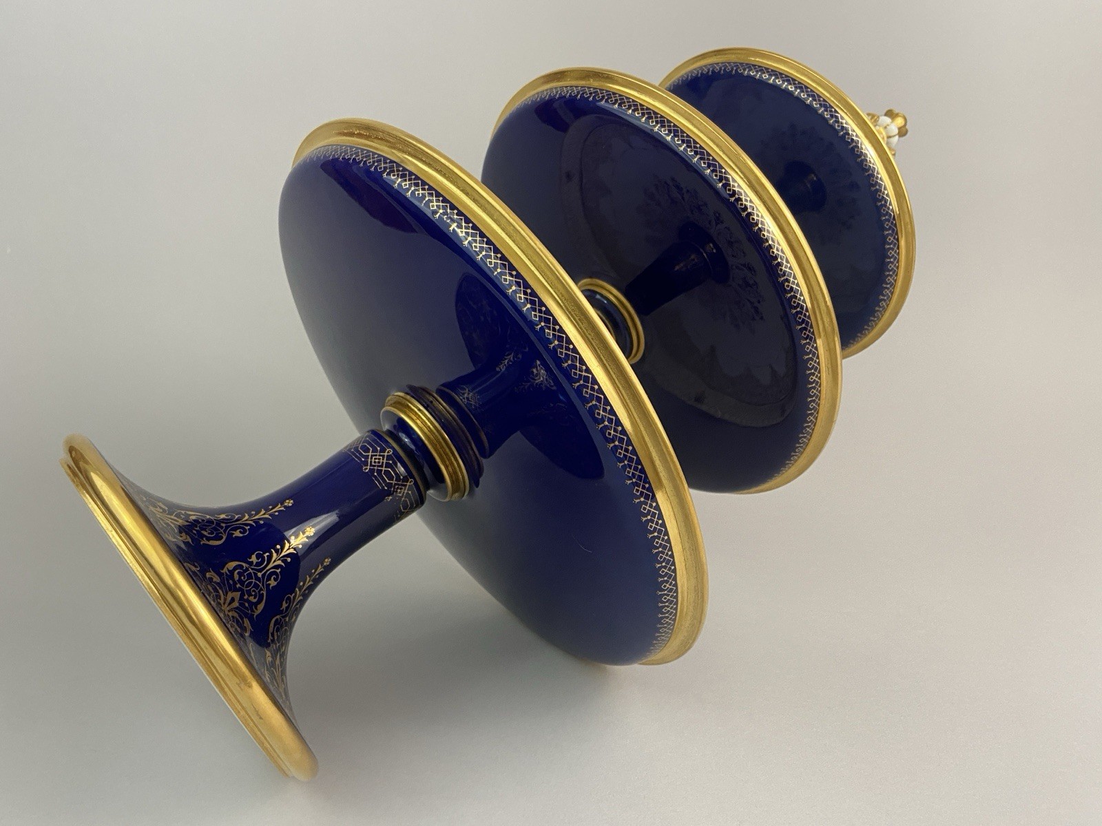 Museum Sèvres Pair Of Three-Tier Dessert Stands 1852, Exceptional Gilding, RARE