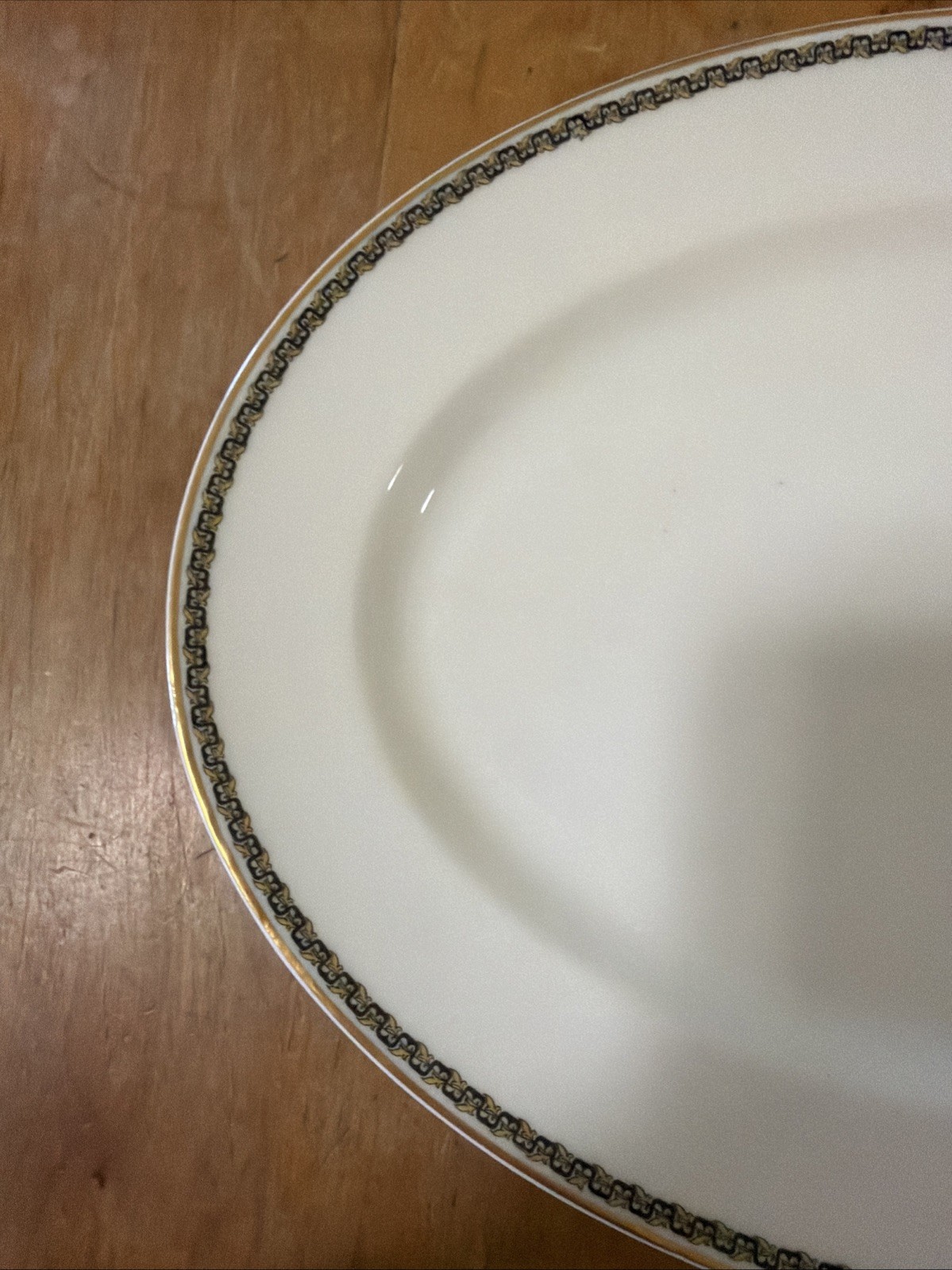 Haviland Limoges 14″serving platter Albany Schleiger 107 gold trim Greek key VTG