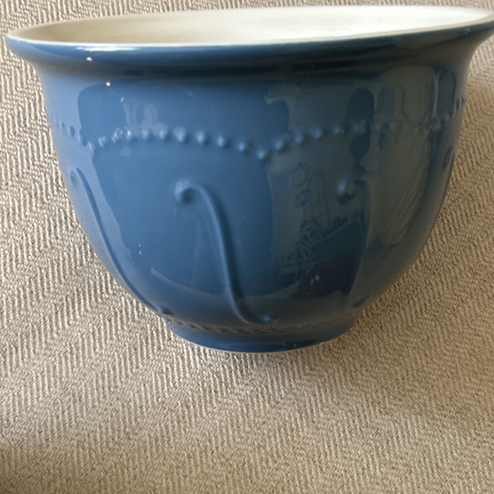 1346 Princess House Pavillion Stoneware Nesting Mixing Bowls Unused Red Blue Grn