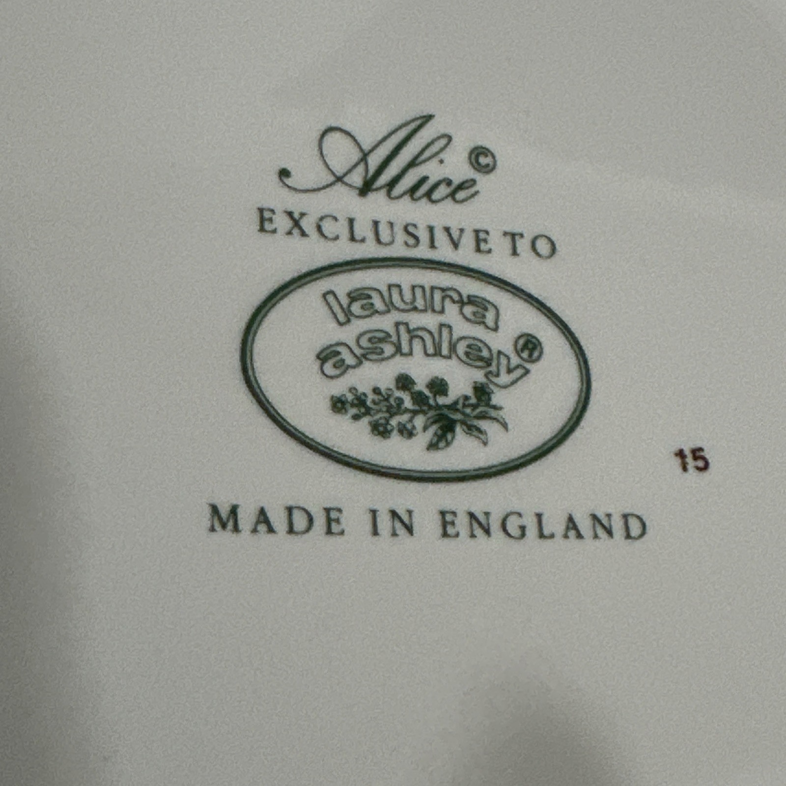 Laura Ashley Alice Dessert/Bread Plate ~ Country England 6 7/8”Excellent