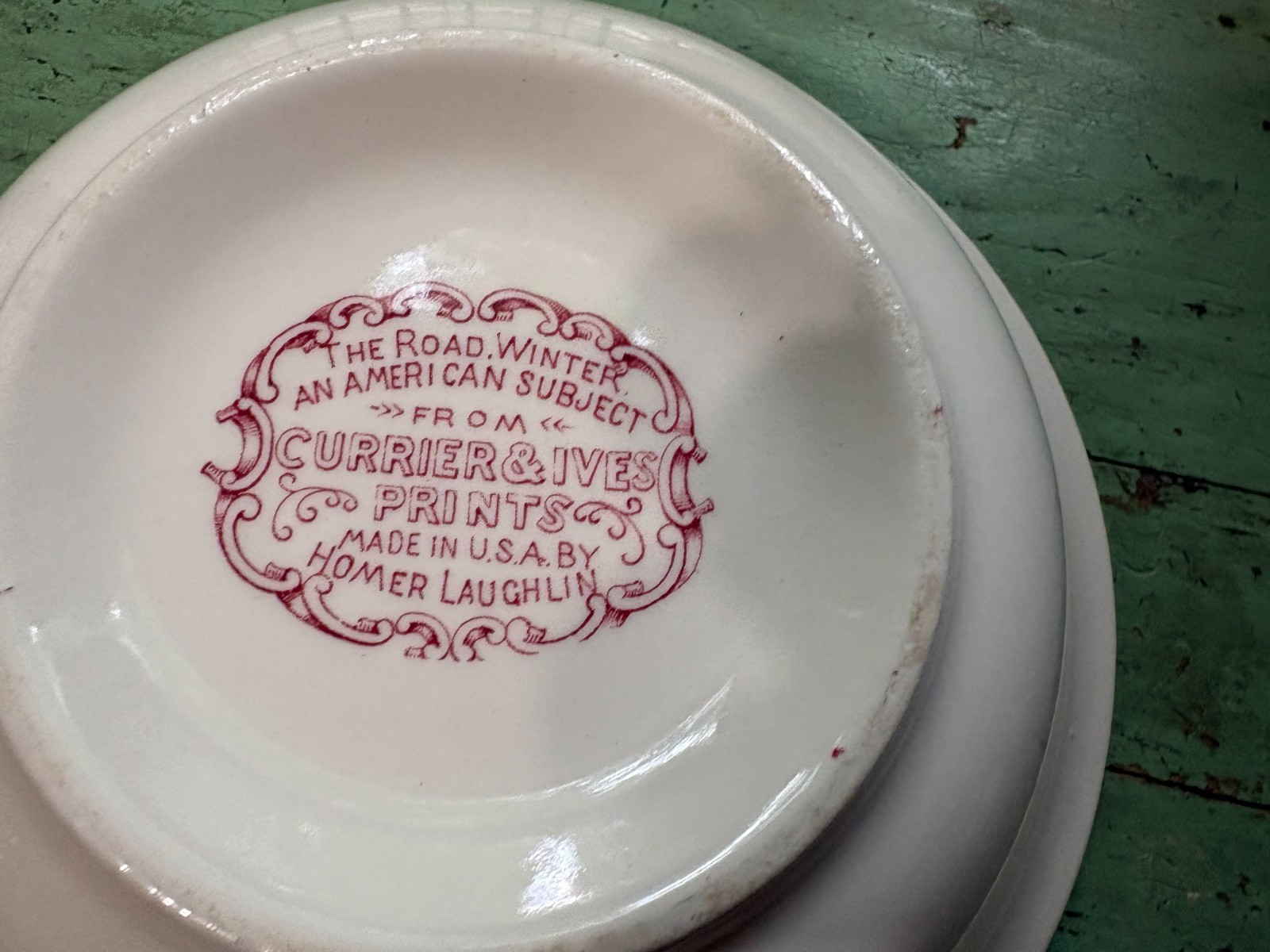 Homer Laughlin Currier & Ives Round & Oval Serving Dishes