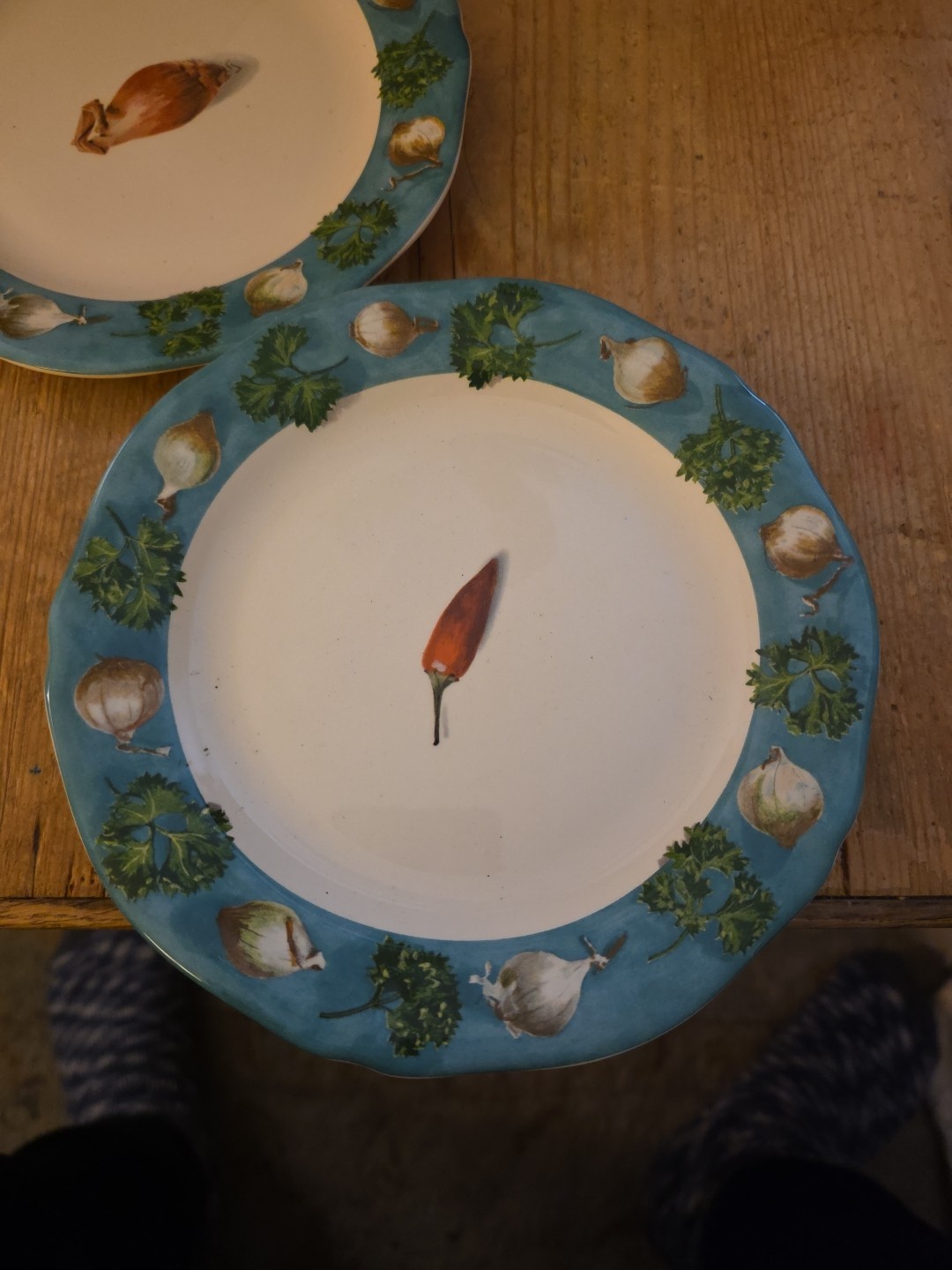 GIEN France Poivre Et Sel Salad Plates Set 3