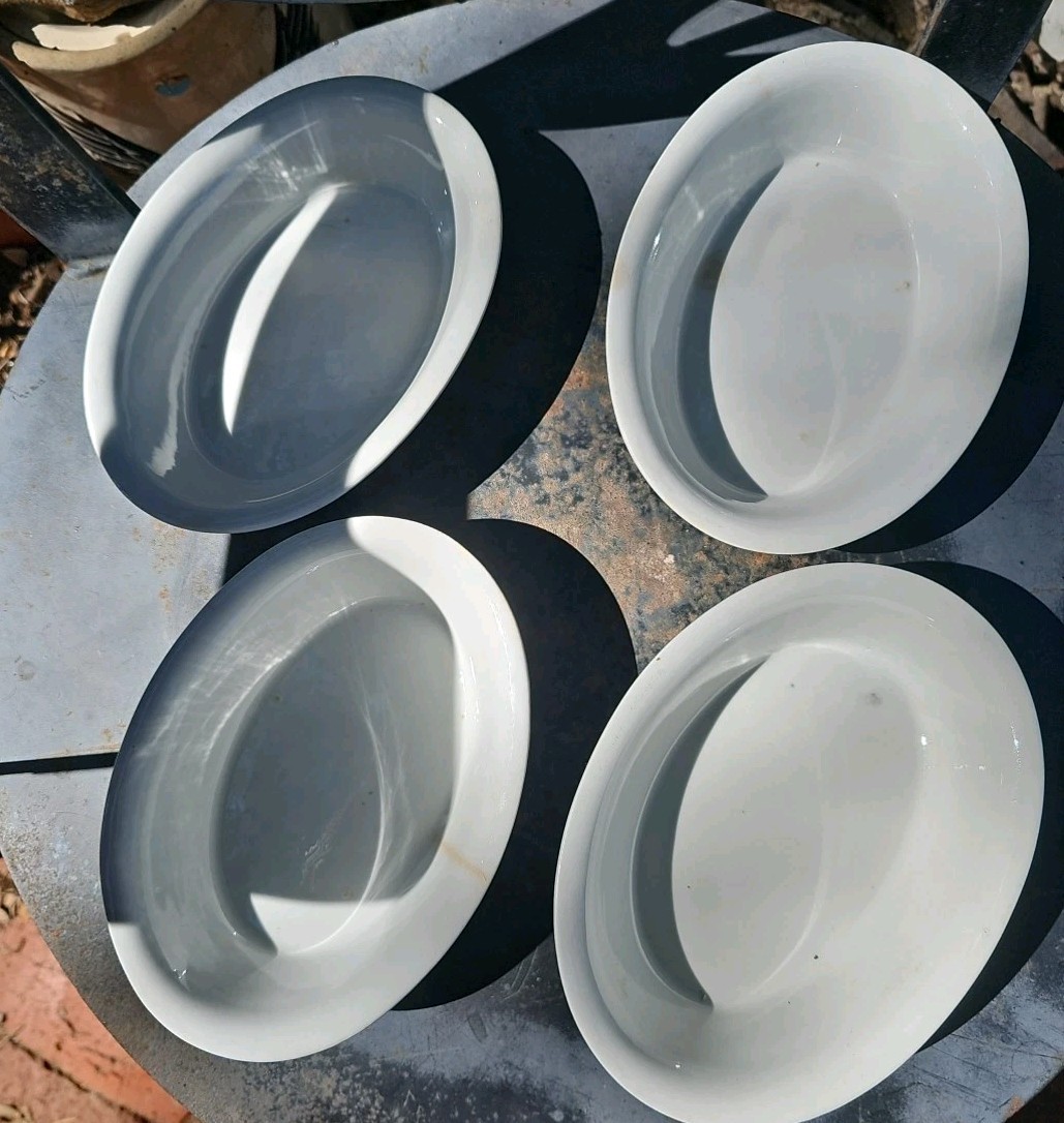 Mellor English White set of 4,serving bowls,Antique, 1850-1899, RARE