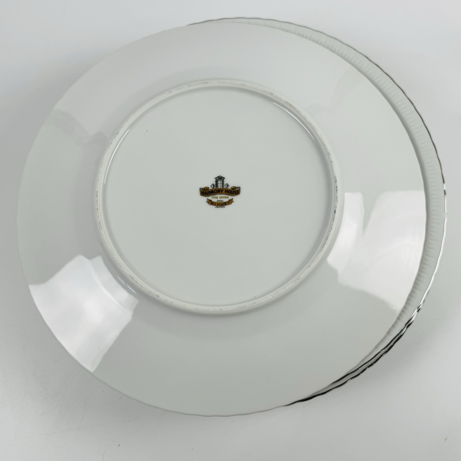 Harmony House Japan Minuet 10.25” Dinner Plates Set Of 4 Blue Grey Flowers